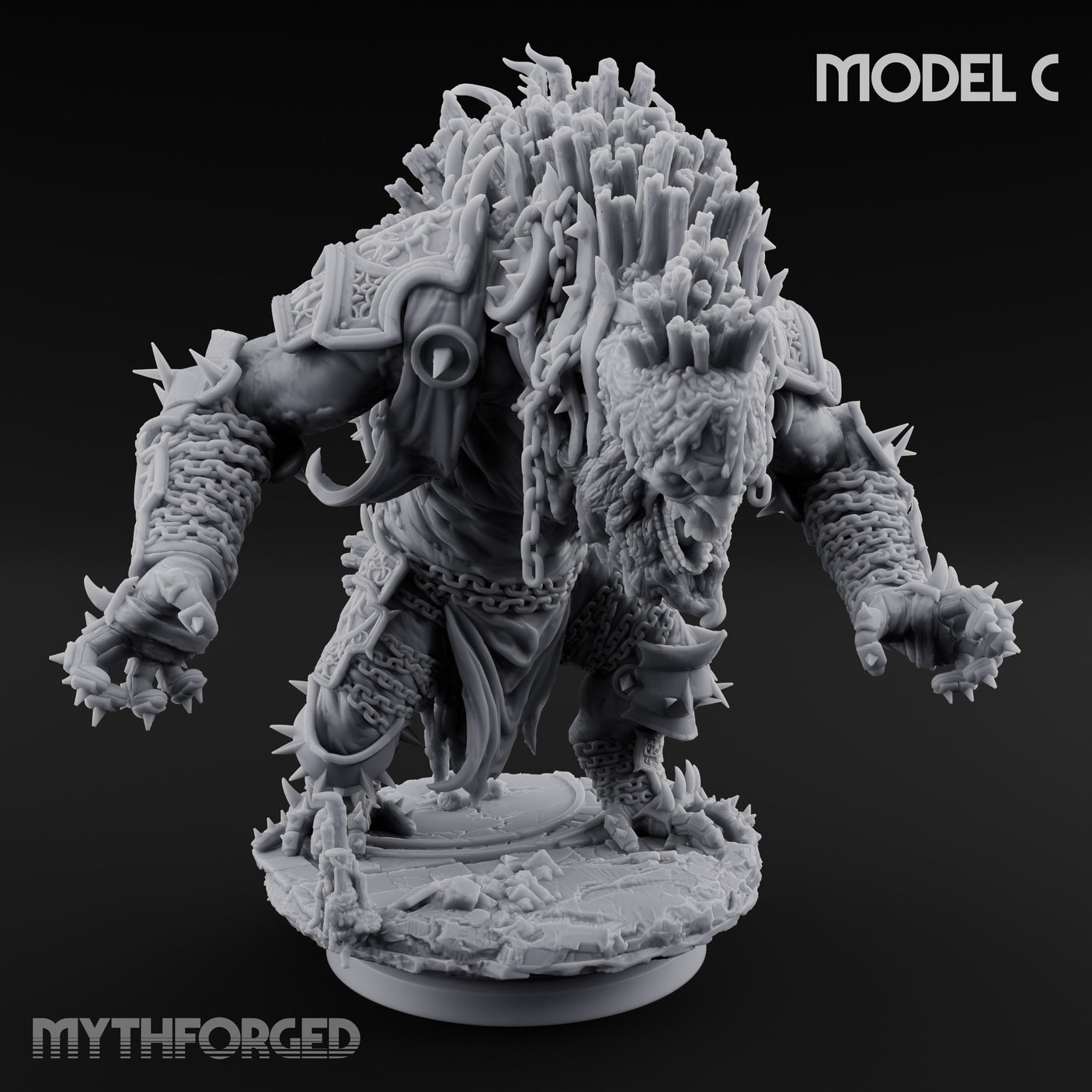 Spines Bursting Demon Hounds Miniature for Dungeons and Dragons, Pathfinder or other TTRPGs