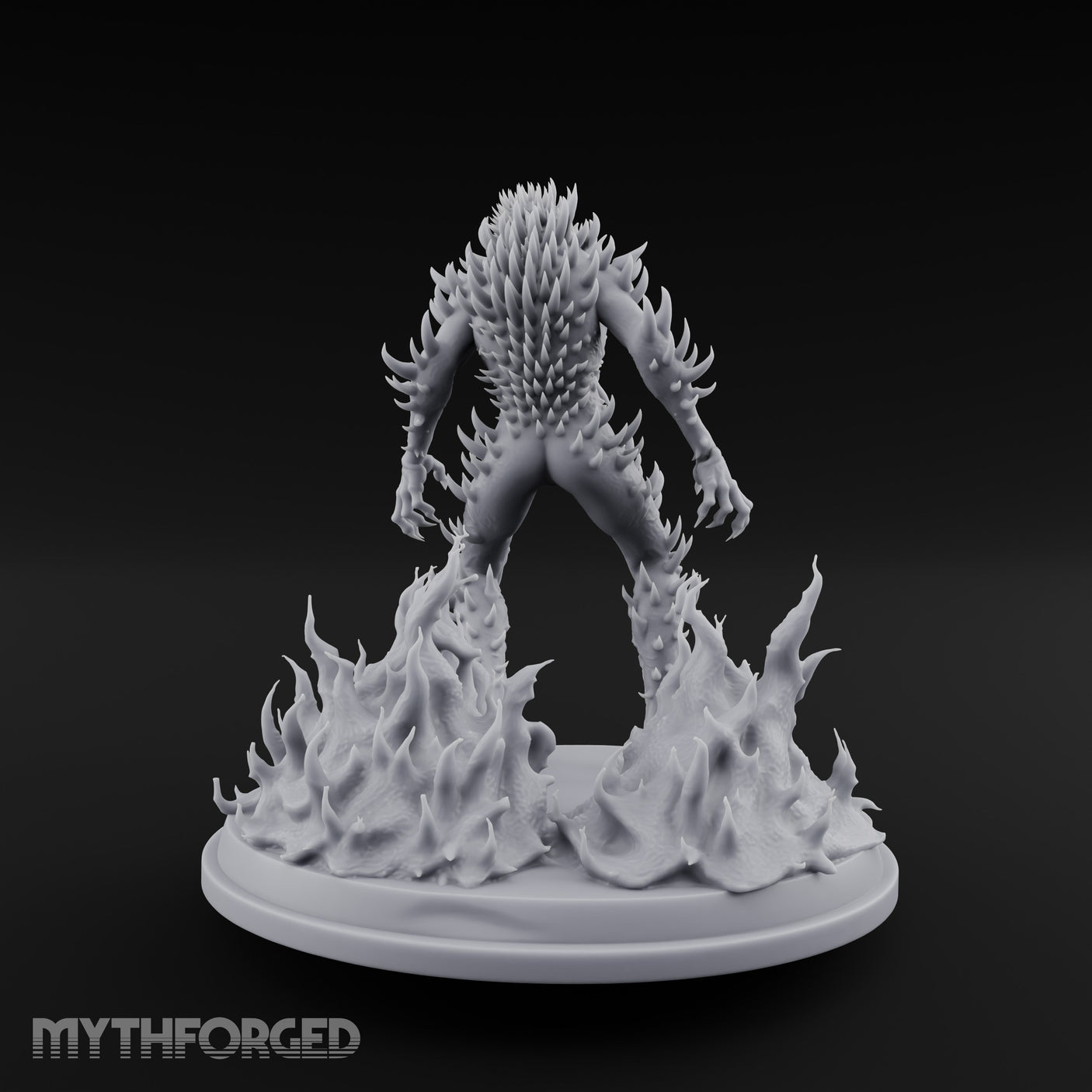 Spines Erupting Maw Agape Zombie Aberration Miniature for Dungeons and Dragons, Pathfinder or other TTRPGs