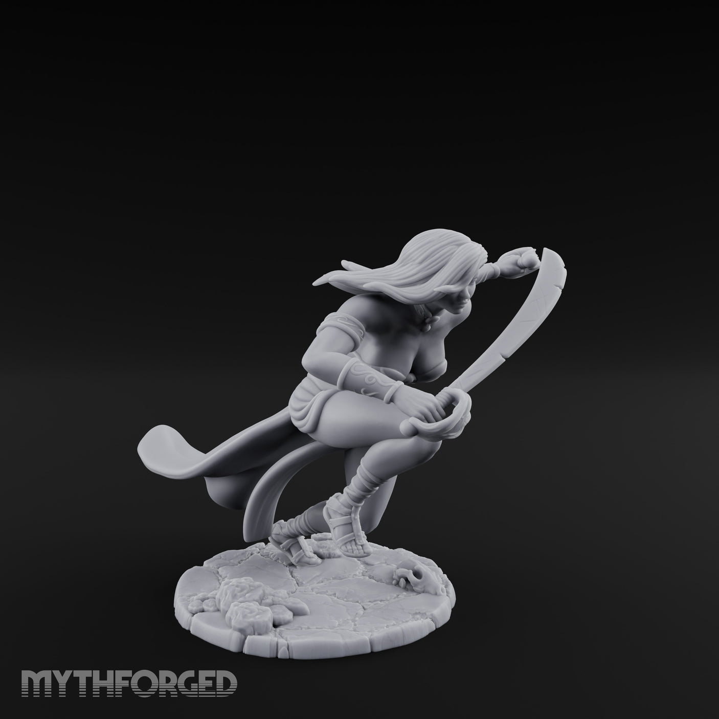 Spinning Blade Strike Human Monk Miniature for Dungeons and Dragons, Pathfinder or other TTRPGs
