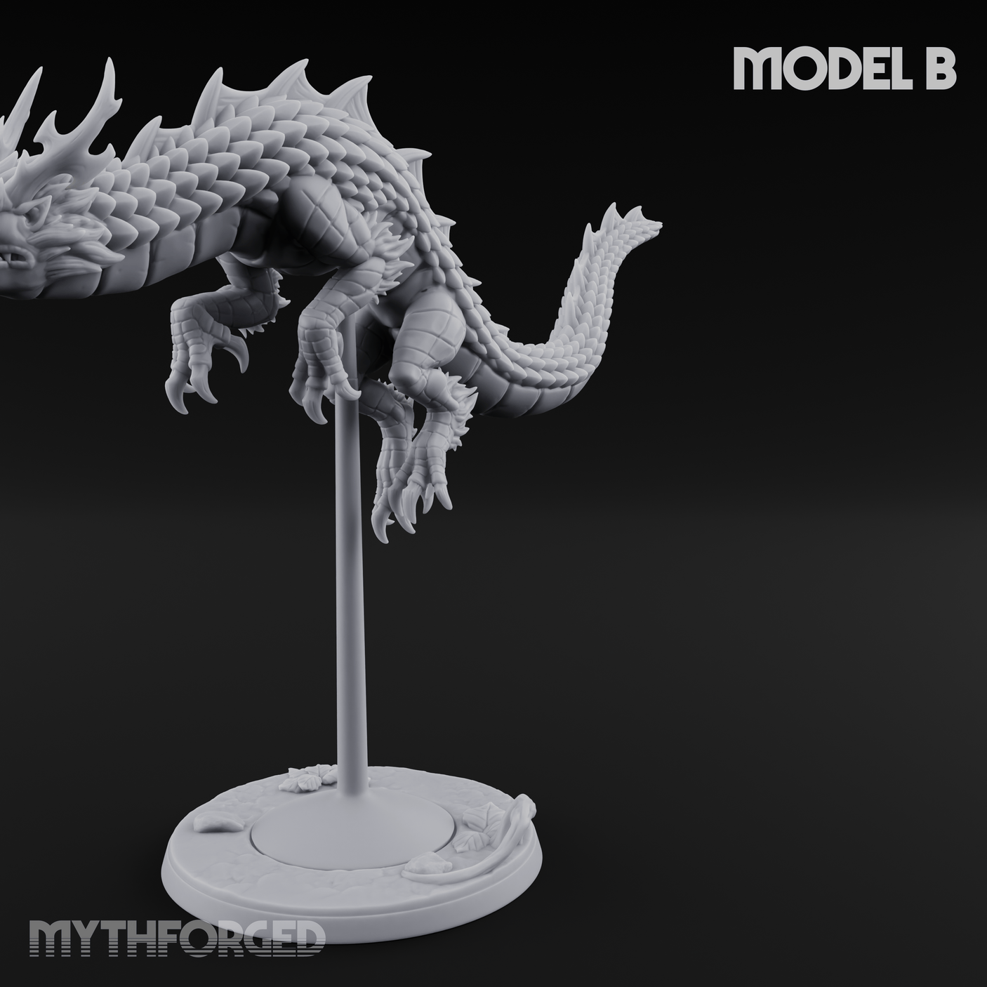 Perched And Calm Spirit Dragons B Miniature for Dungeons and Dragons, Pathfinder or other TTRPGs