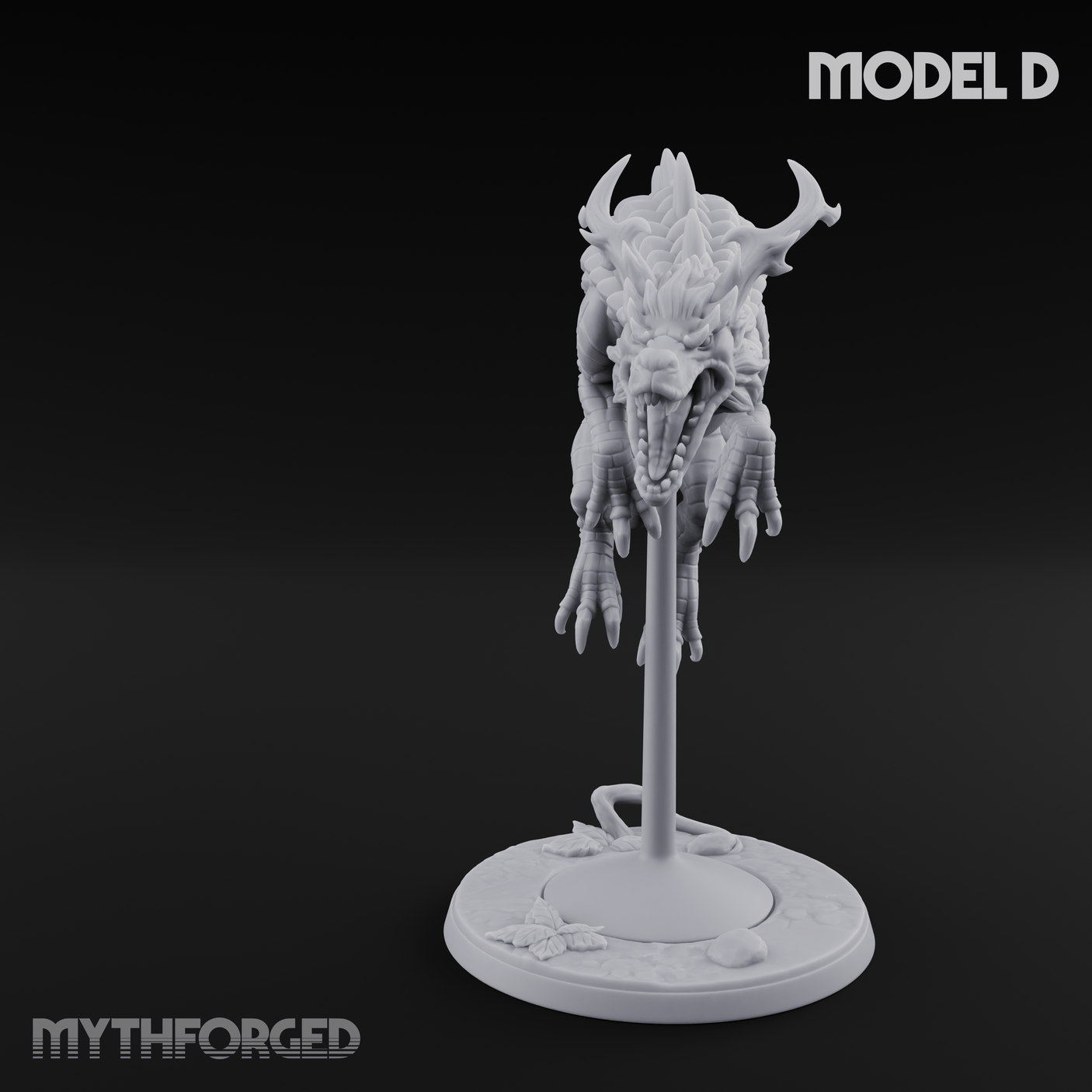 Perched And Calm Spirit Dragons Miniature for Dungeons and Dragons, Pathfinder or other TTRPGs