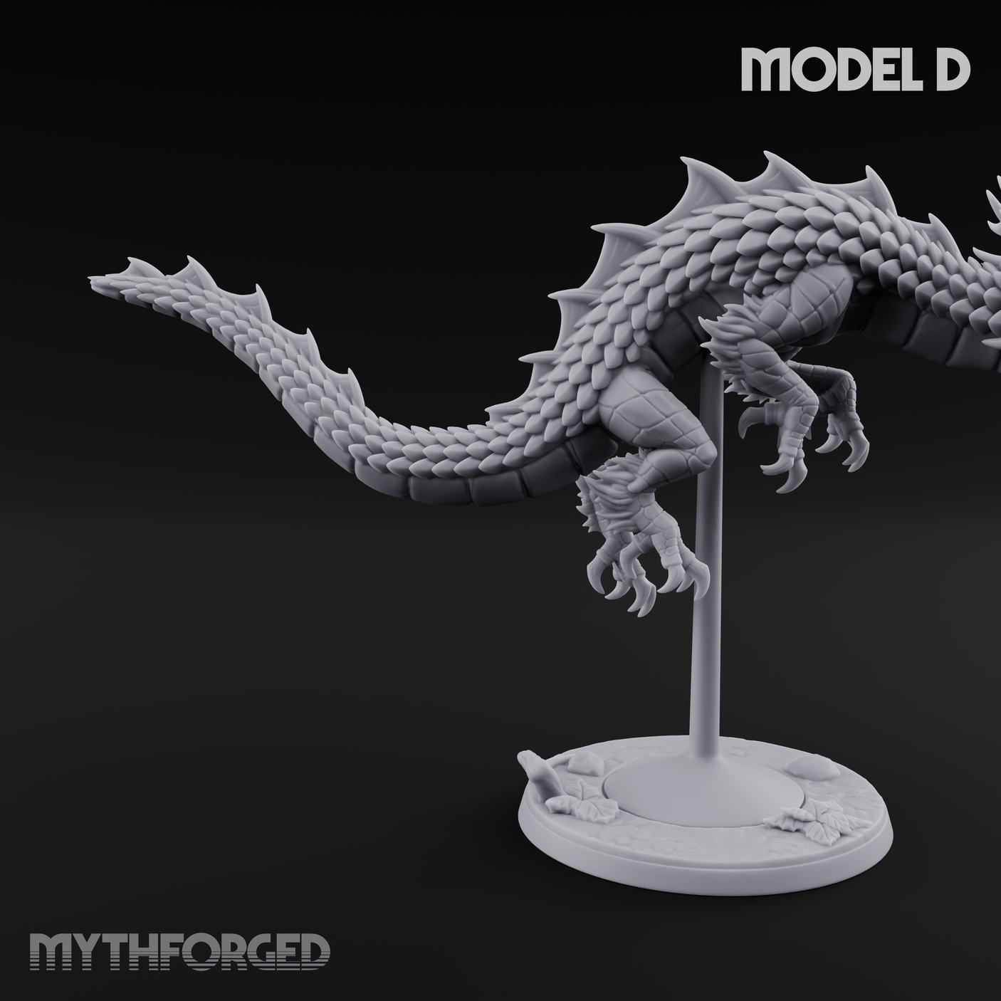 Perched And Calm Spirit Dragons D Miniature for Dungeons and Dragons, Pathfinder or other TTRPGs