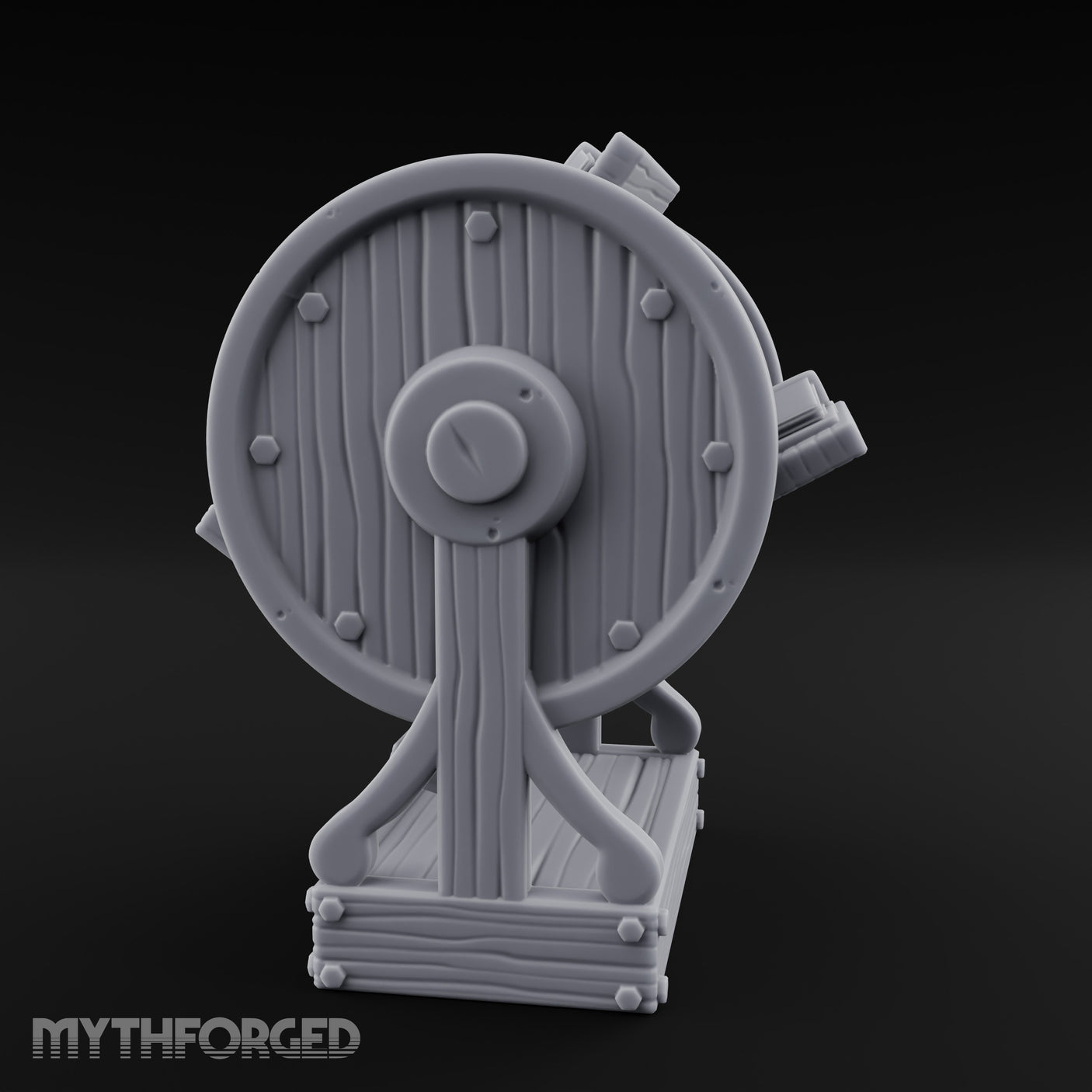 Spoke-Wheeled Tome-Tiered Scholar's Book Wheel Miniature for Dungeons and Dragons, Pathfinder or other TTRPGs