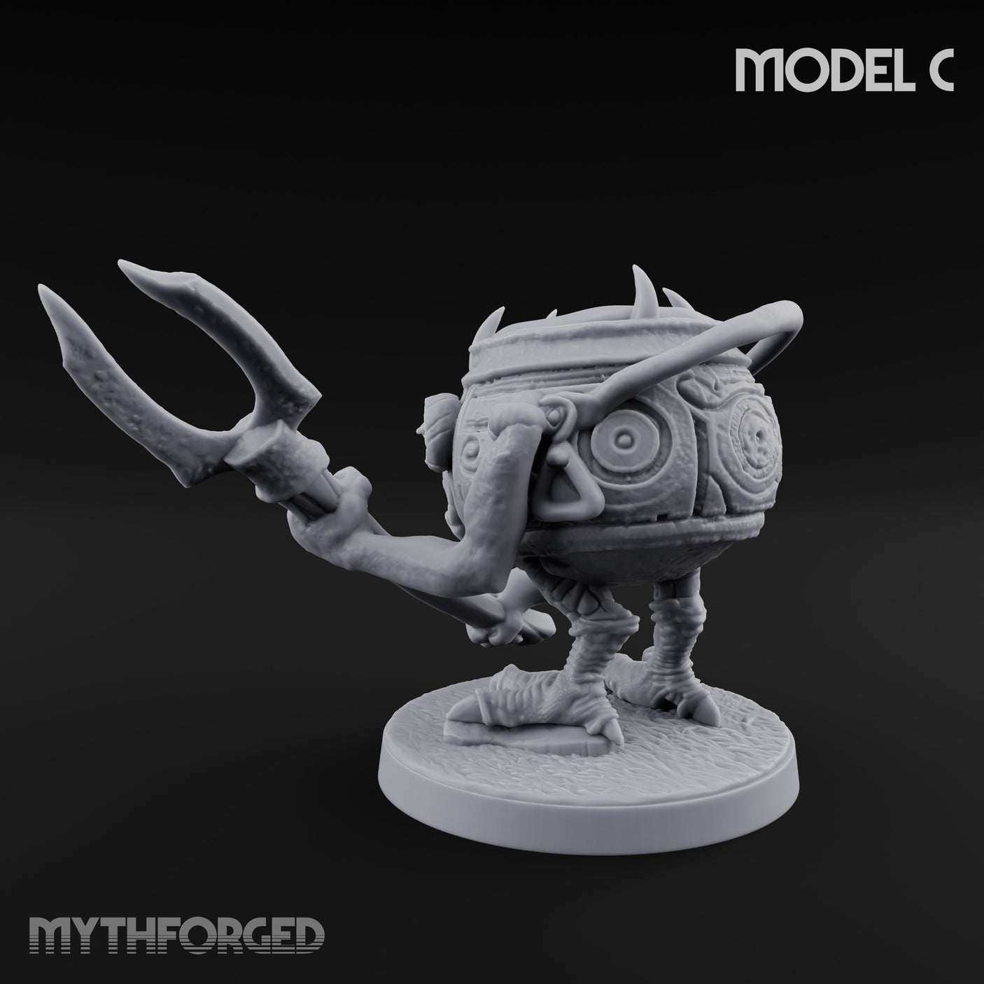Spoon Wielding Mimic Cauldron C Miniature for Dungeons and Dragons, Pathfinder or other TTRPGs
