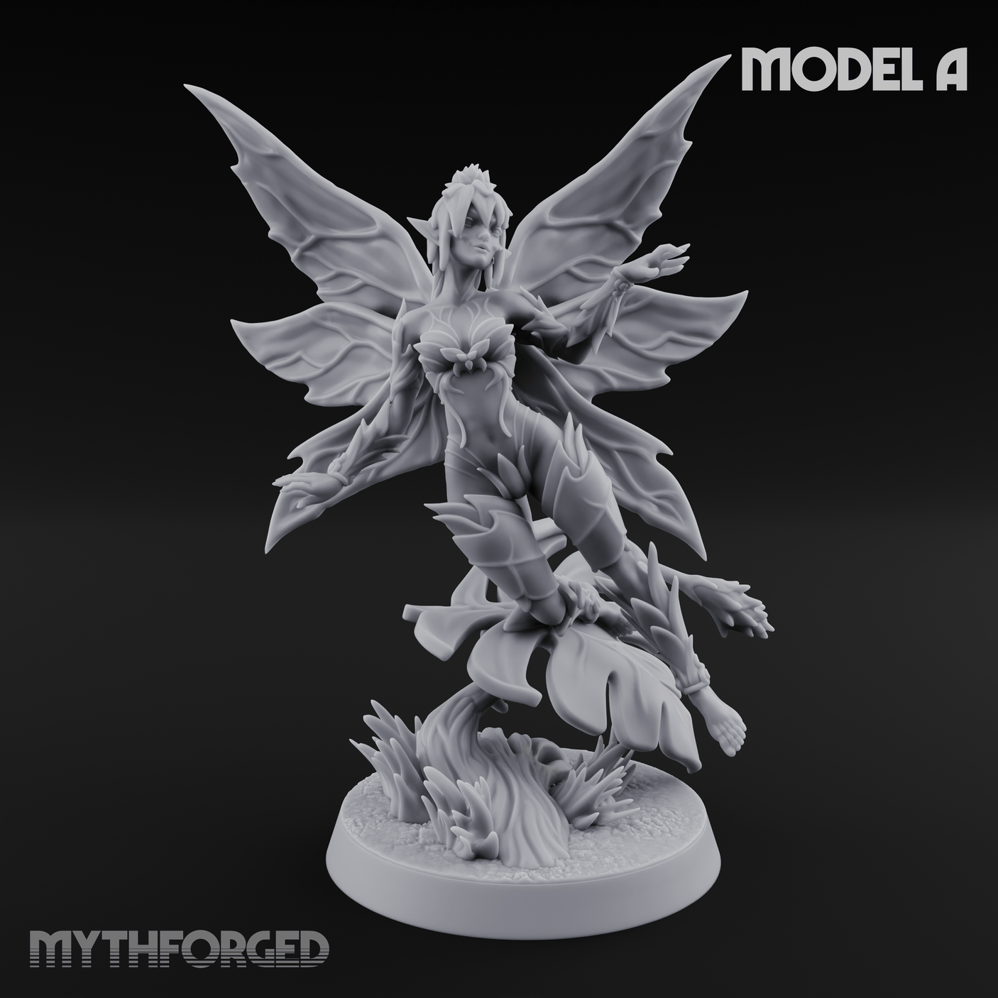 Wings Unfurling Gracefully Sprite Enchantresses Miniature for Dungeons and Dragons, Pathfinder or other TTRPGs