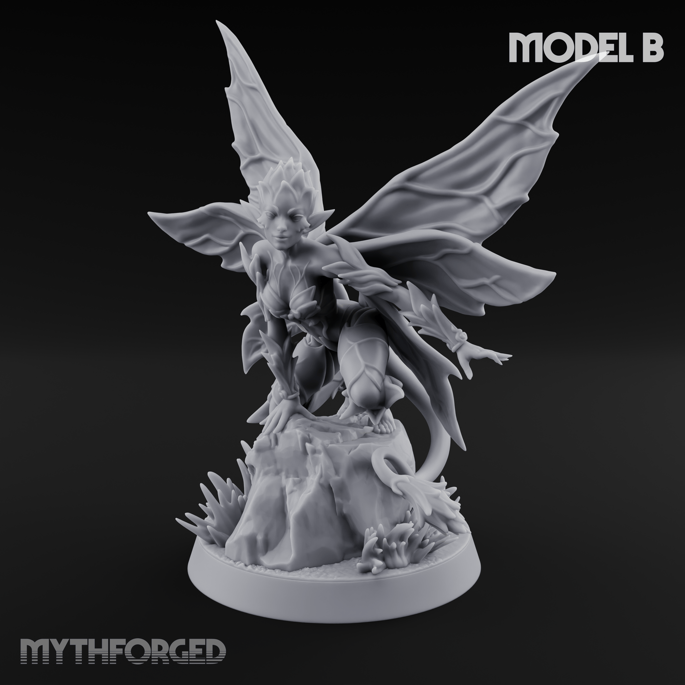 Wings Unfurling Gracefully Sprite Enchantresses Miniature for Dungeons and Dragons, Pathfinder or other TTRPGs