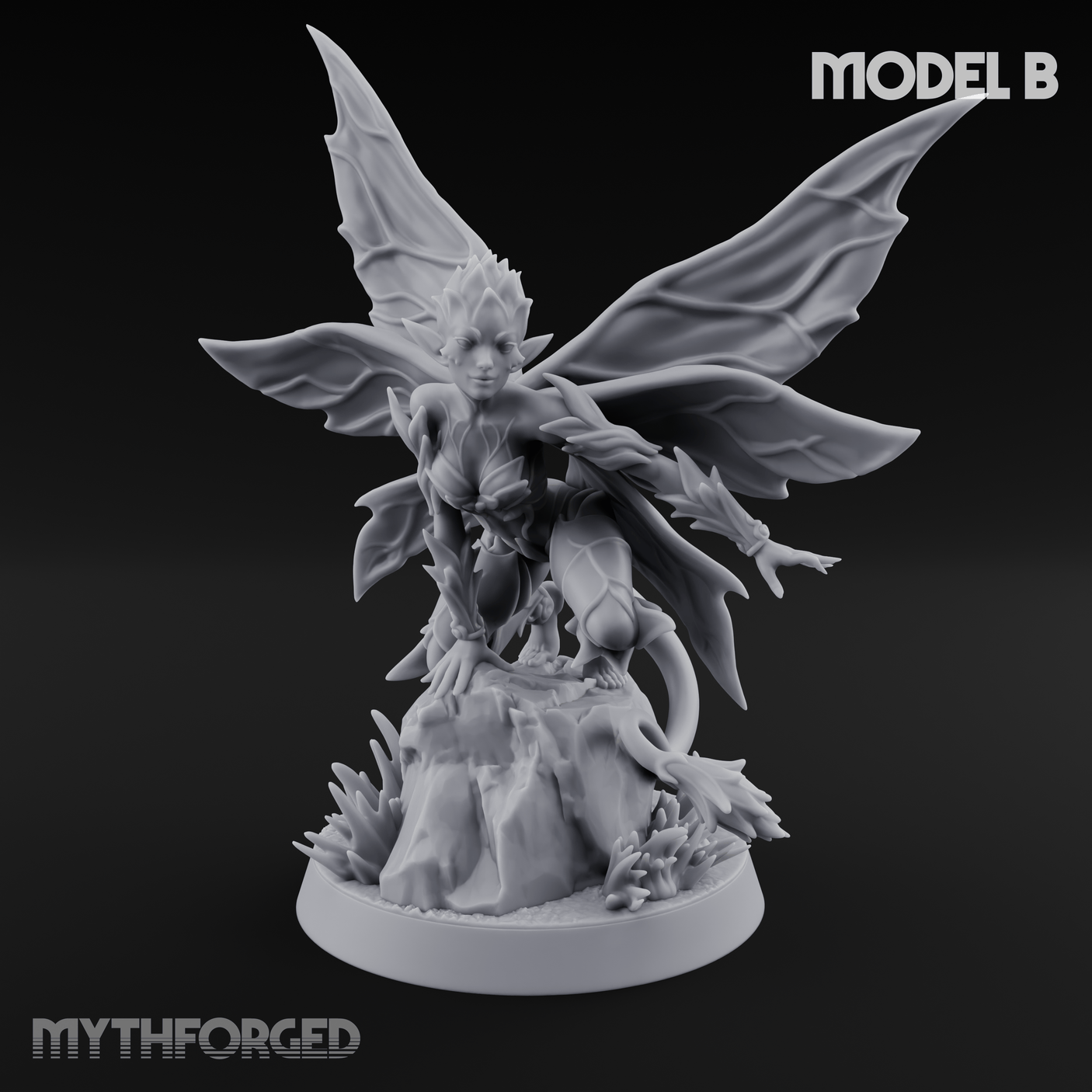 Wings Unfurling Gracefully Sprite Enchantresses Miniature for Dungeons and Dragons, Pathfinder or other TTRPGs