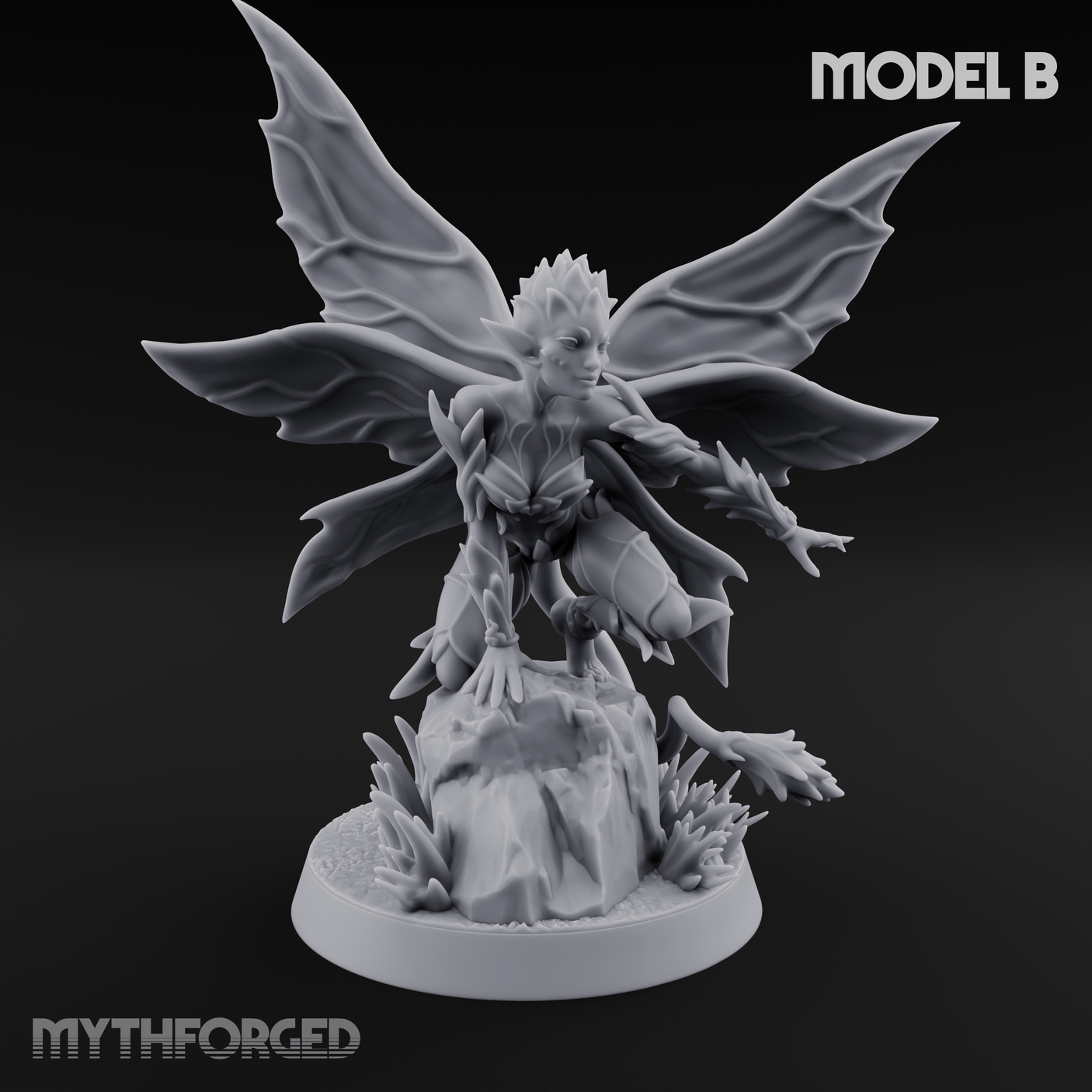 Wings Unfurling Gracefully Sprite Enchantresses Miniature for Dungeons and Dragons, Pathfinder or other TTRPGs