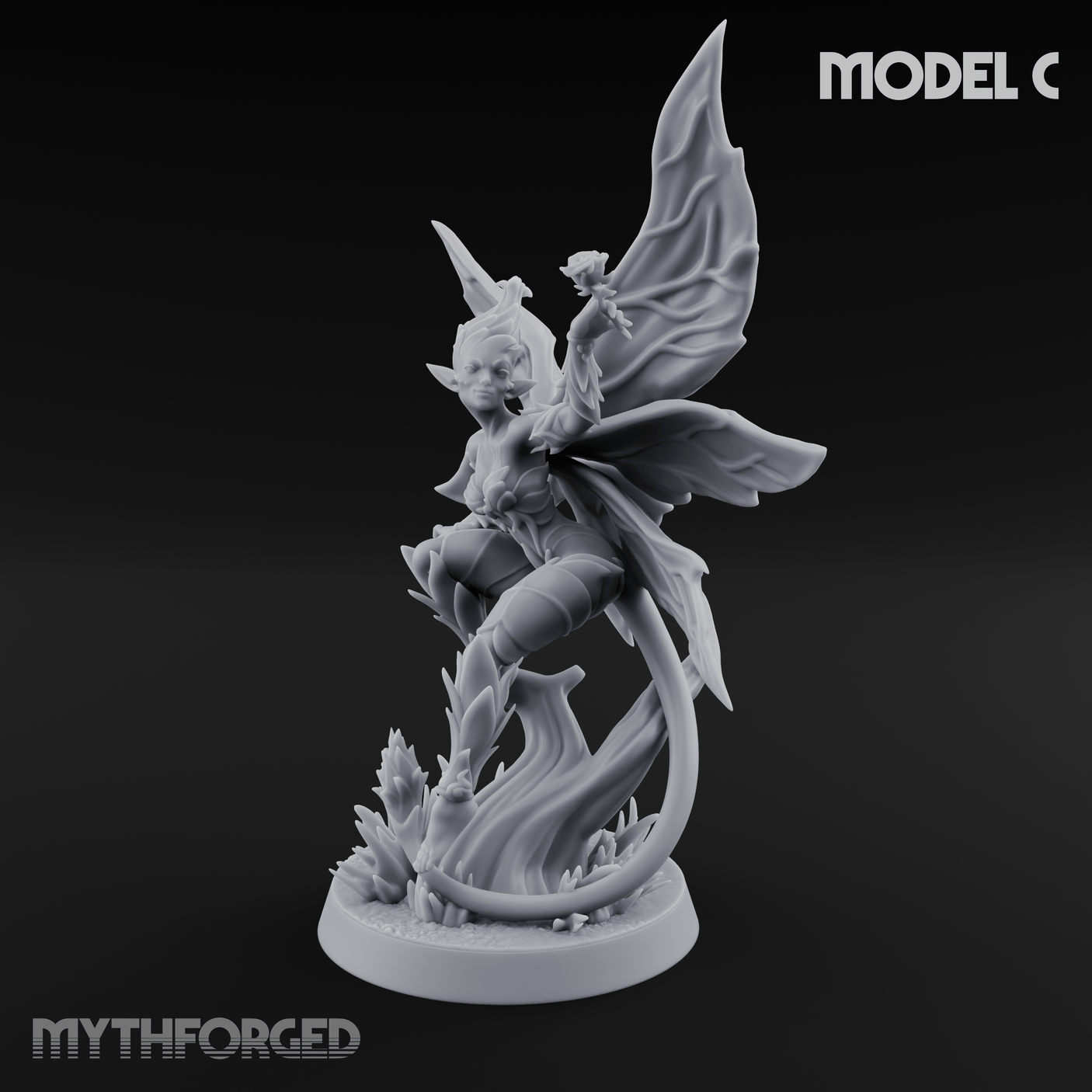 Wings Unfurling Gracefully Sprite Enchantresses C Miniature for Dungeons and Dragons, Pathfinder or other TTRPGs