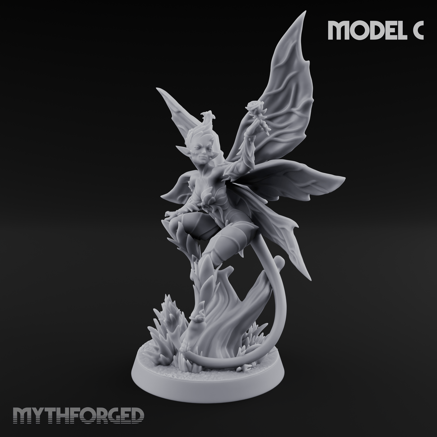 Wings Unfurling Gracefully Sprite Enchantresses C Miniature for Dungeons and Dragons, Pathfinder or other TTRPGs