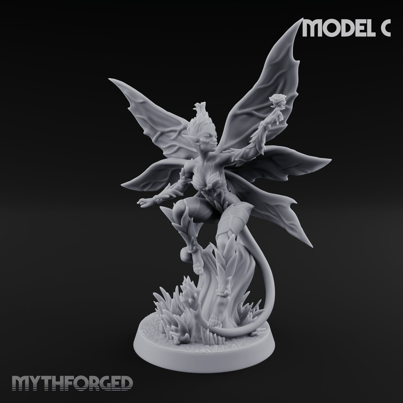 Wings Unfurling Gracefully Sprite Enchantresses C Miniature for Dungeons and Dragons, Pathfinder or other TTRPGs
