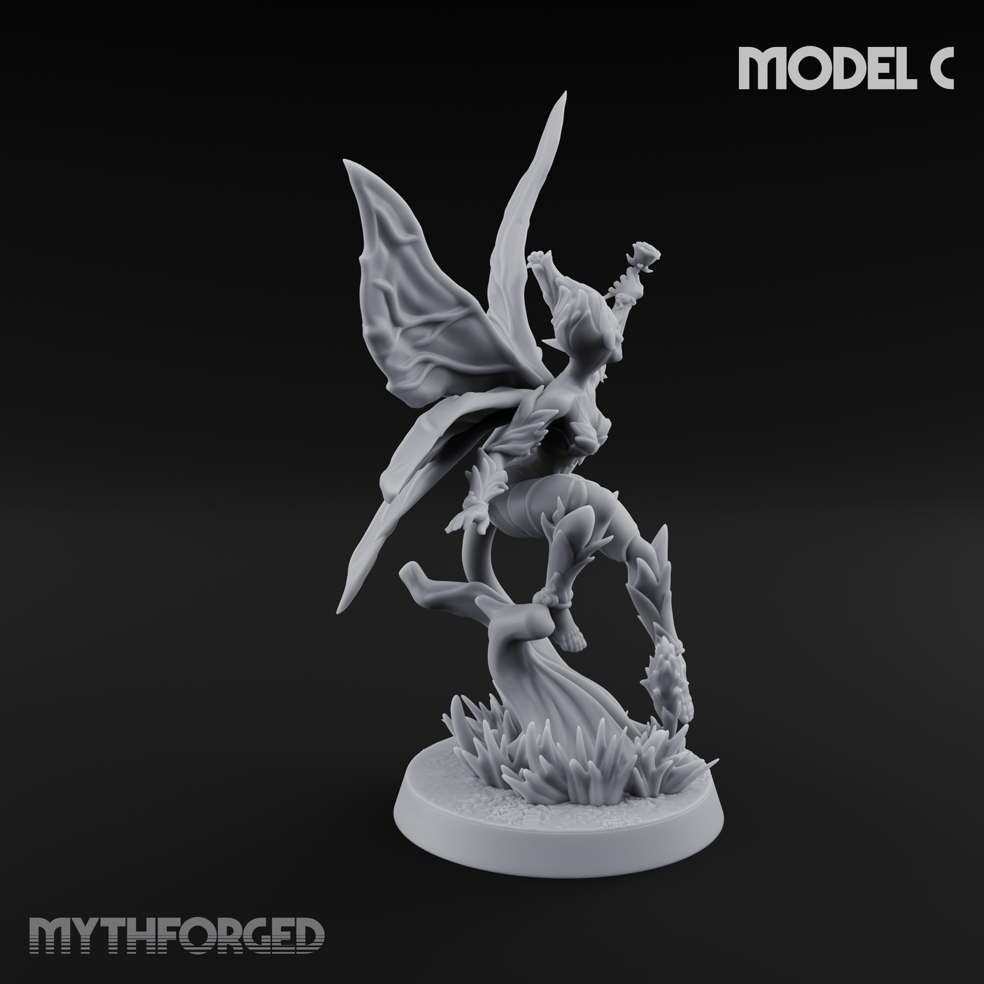 Wings Unfurling Gracefully Sprite Enchantresses C Miniature for Dungeons and Dragons, Pathfinder or other TTRPGs