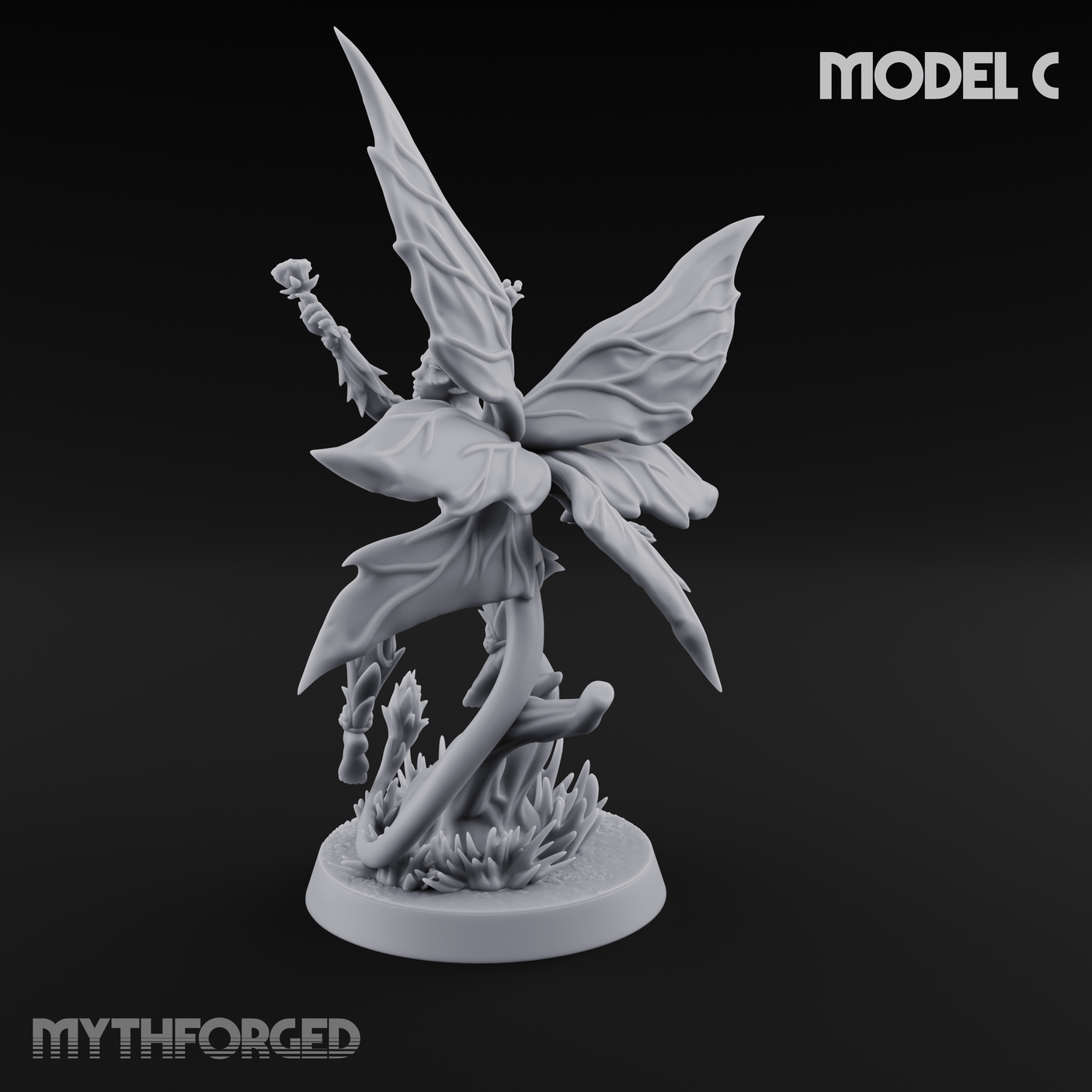Wings Unfurling Gracefully Sprite Enchantresses C Miniature for Dungeons and Dragons, Pathfinder or other TTRPGs