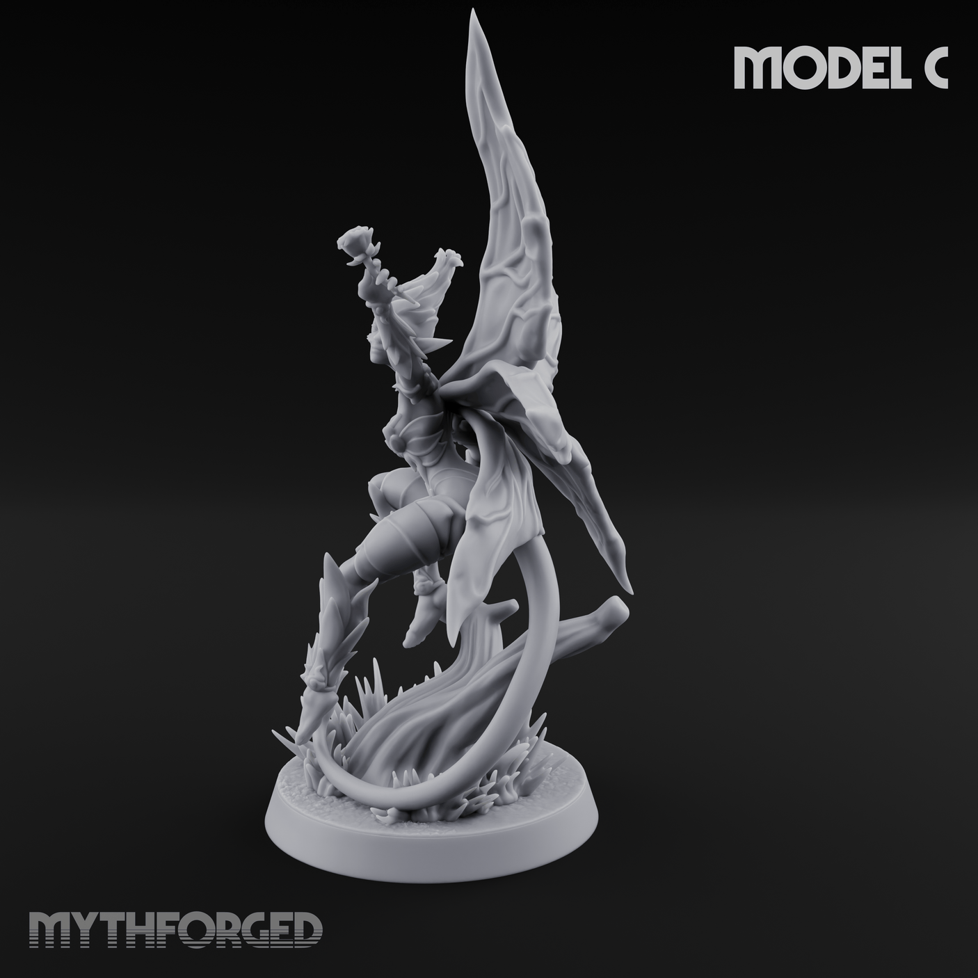 Wings Unfurling Gracefully Sprite Enchantresses C Miniature for Dungeons and Dragons, Pathfinder or other TTRPGs