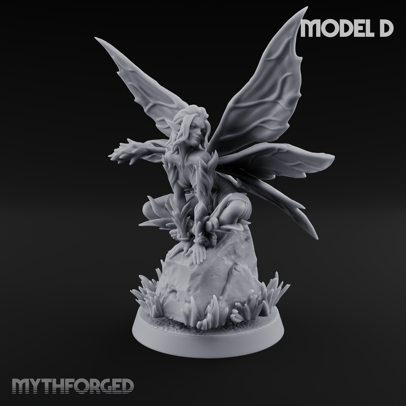 Wings Unfurling Gracefully Sprite Enchantresses D Miniature for Dungeons and Dragons, Pathfinder or other TTRPGs