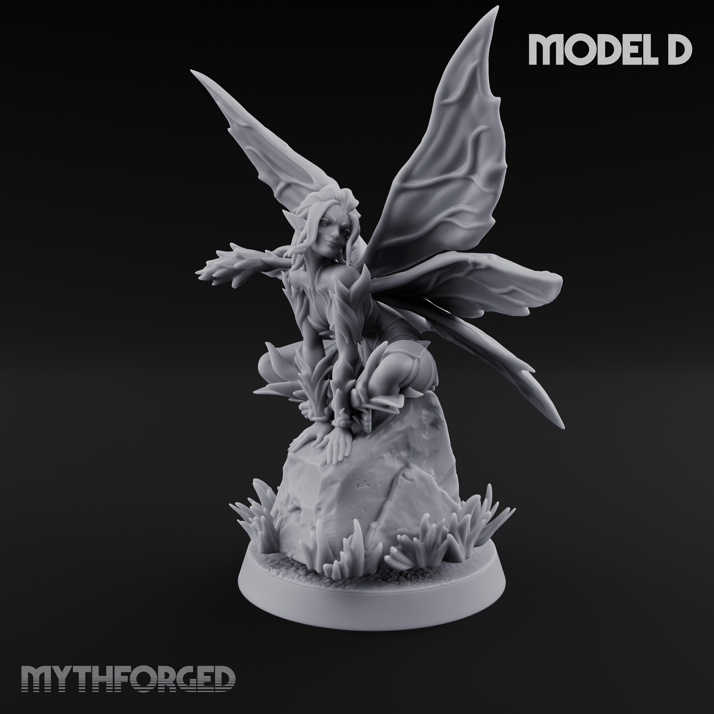 Wings Unfurling Gracefully Sprite Enchantresses D Miniature for Dungeons and Dragons, Pathfinder or other TTRPGs