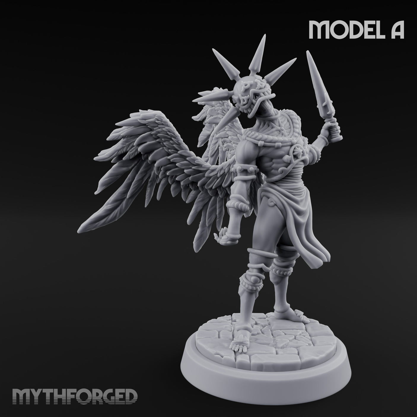 Staff Bearing Angel Priest A Miniature for Dungeons and Dragons, Pathfinder or other TTRPGs