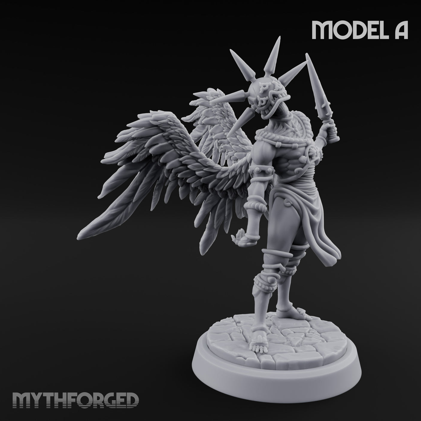 Staff Bearing Angel Priest A Miniature for Dungeons and Dragons, Pathfinder or other TTRPGs