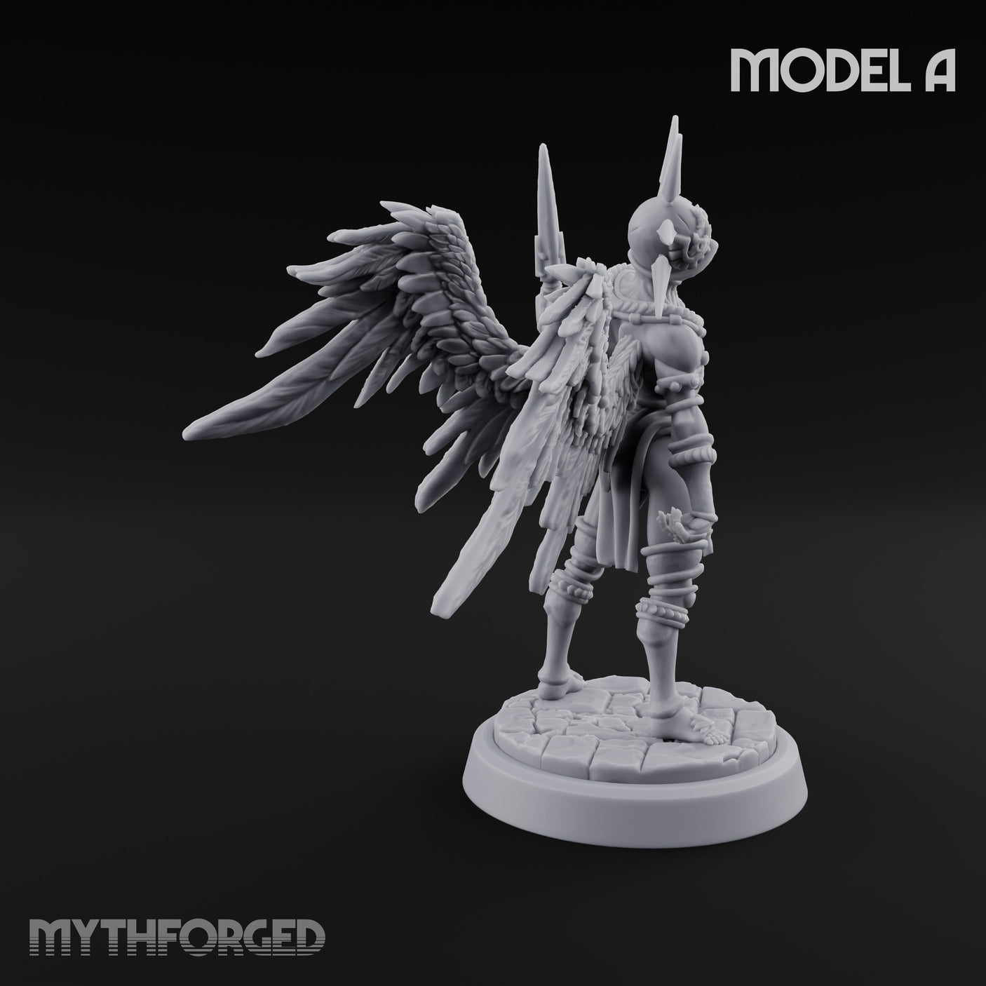 Staff Bearing Angel Priest A Miniature for Dungeons and Dragons, Pathfinder or other TTRPGs
