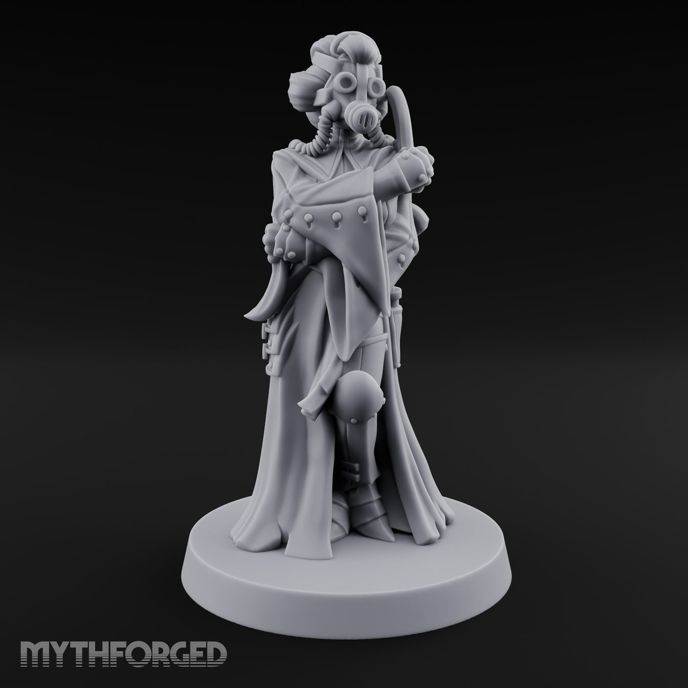 Staff Clutching Eyes Closed Human Shogunate Medic Miniature for Dungeons and Dragons, Pathfinder or other TTRPGs