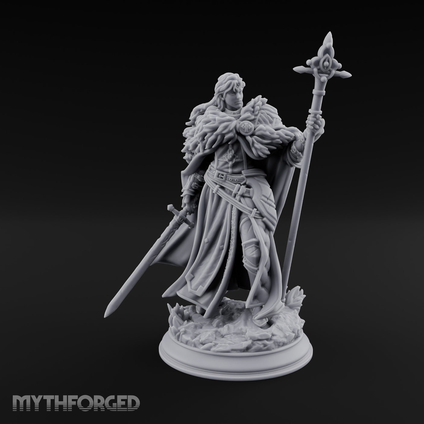 Staff Gripping Sword Trailing Human Paladin gallery 2