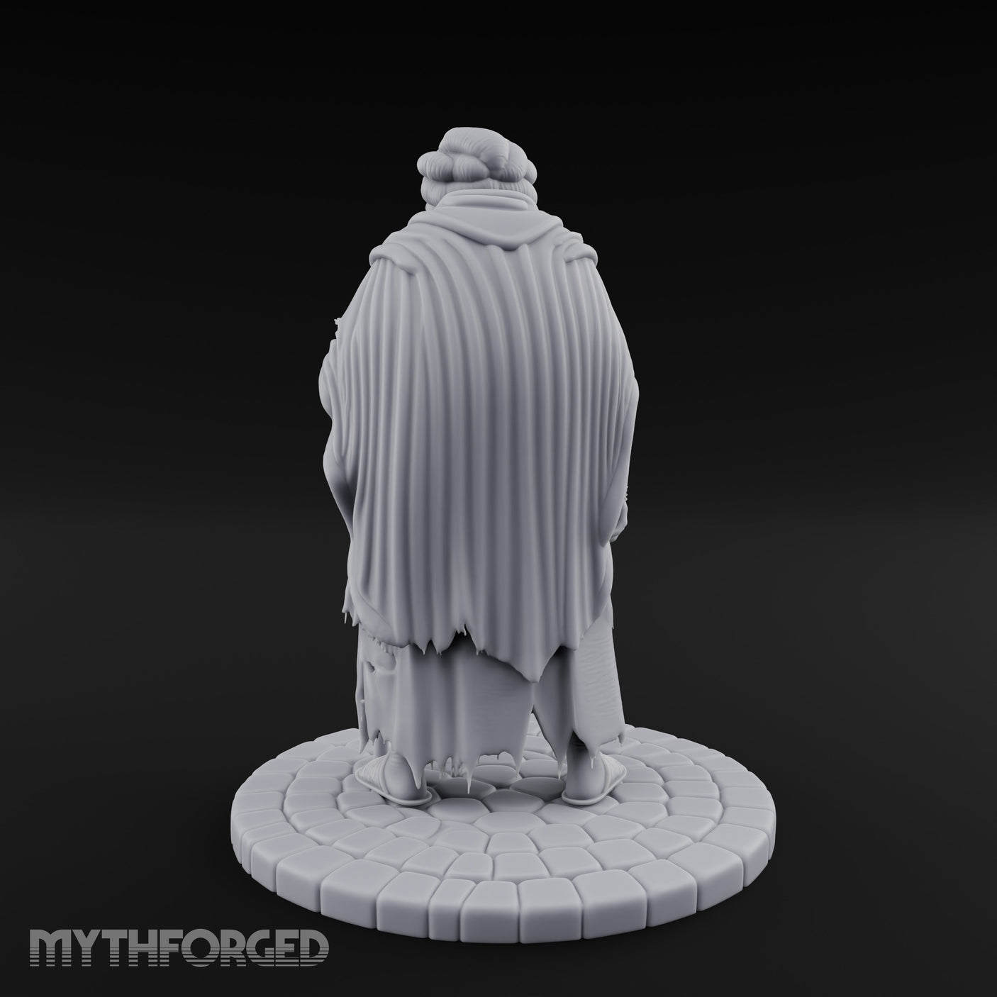 Staff Leaning Human Beggar Miniature for Dungeons and Dragons, Pathfinder or other TTRPGs