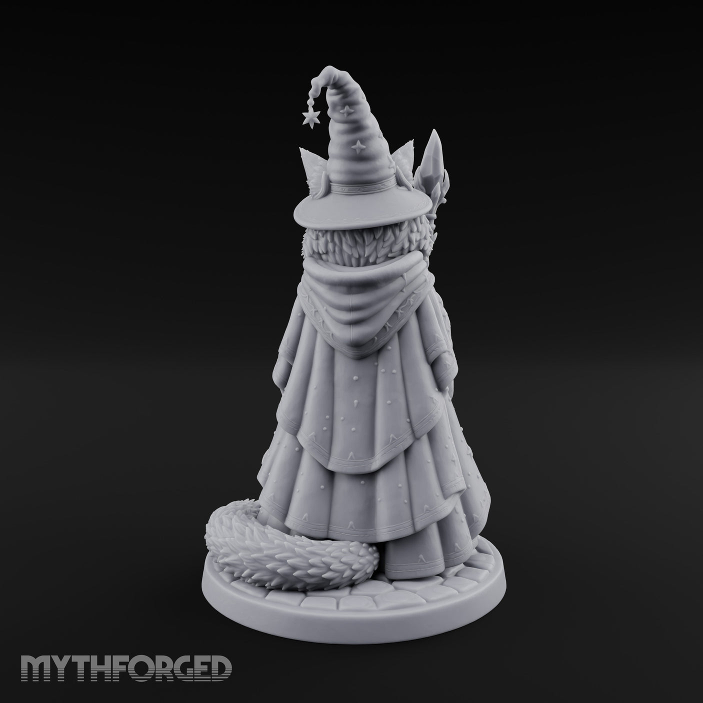 Star Hat Wearing Tabaxi Wizard Miniature for Dungeons and Dragons, Pathfinder or other TTRPGs