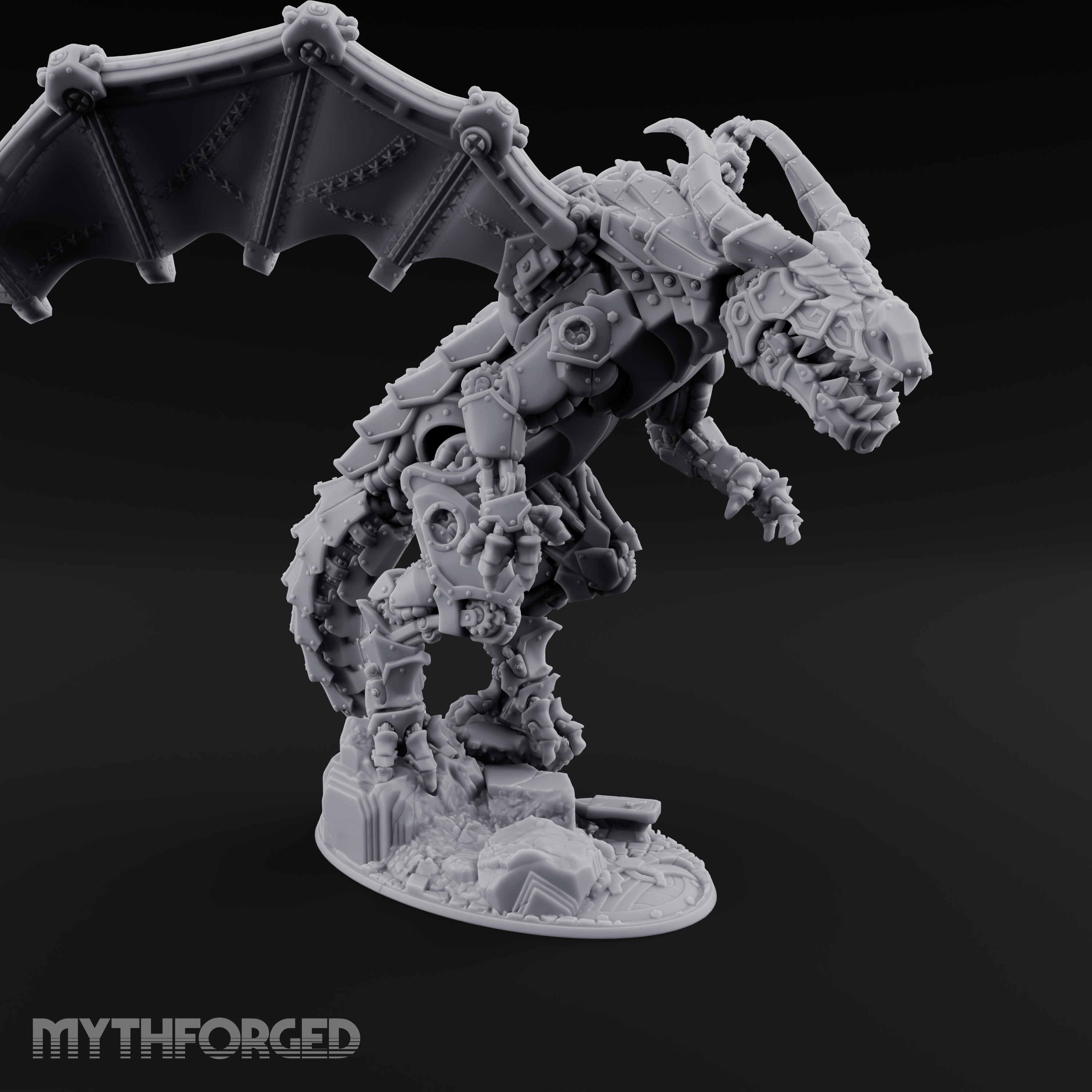 Wings Spread Wide Steam Dragon Lord