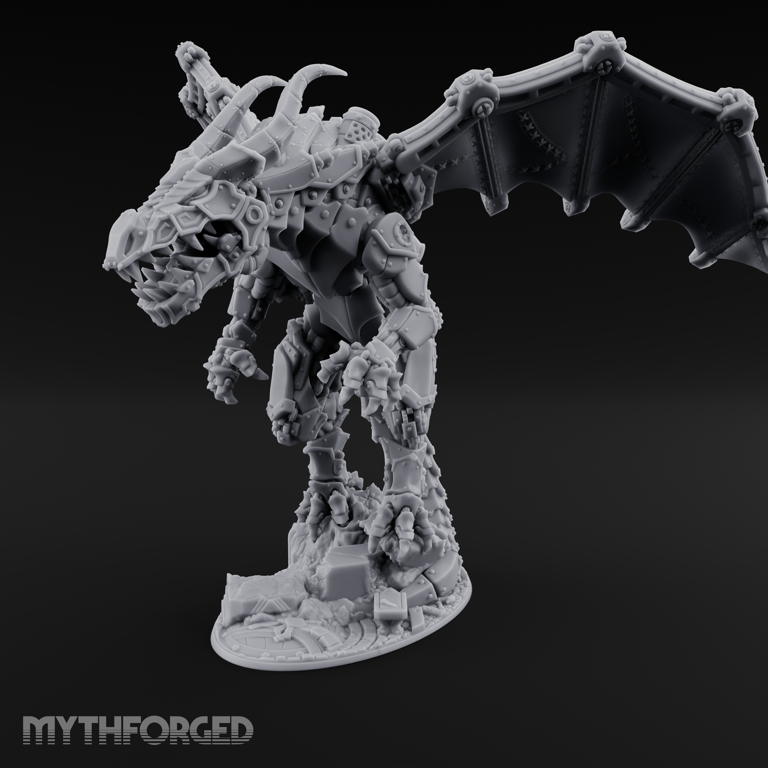 Wings Spread Wide Steam Dragon Lord