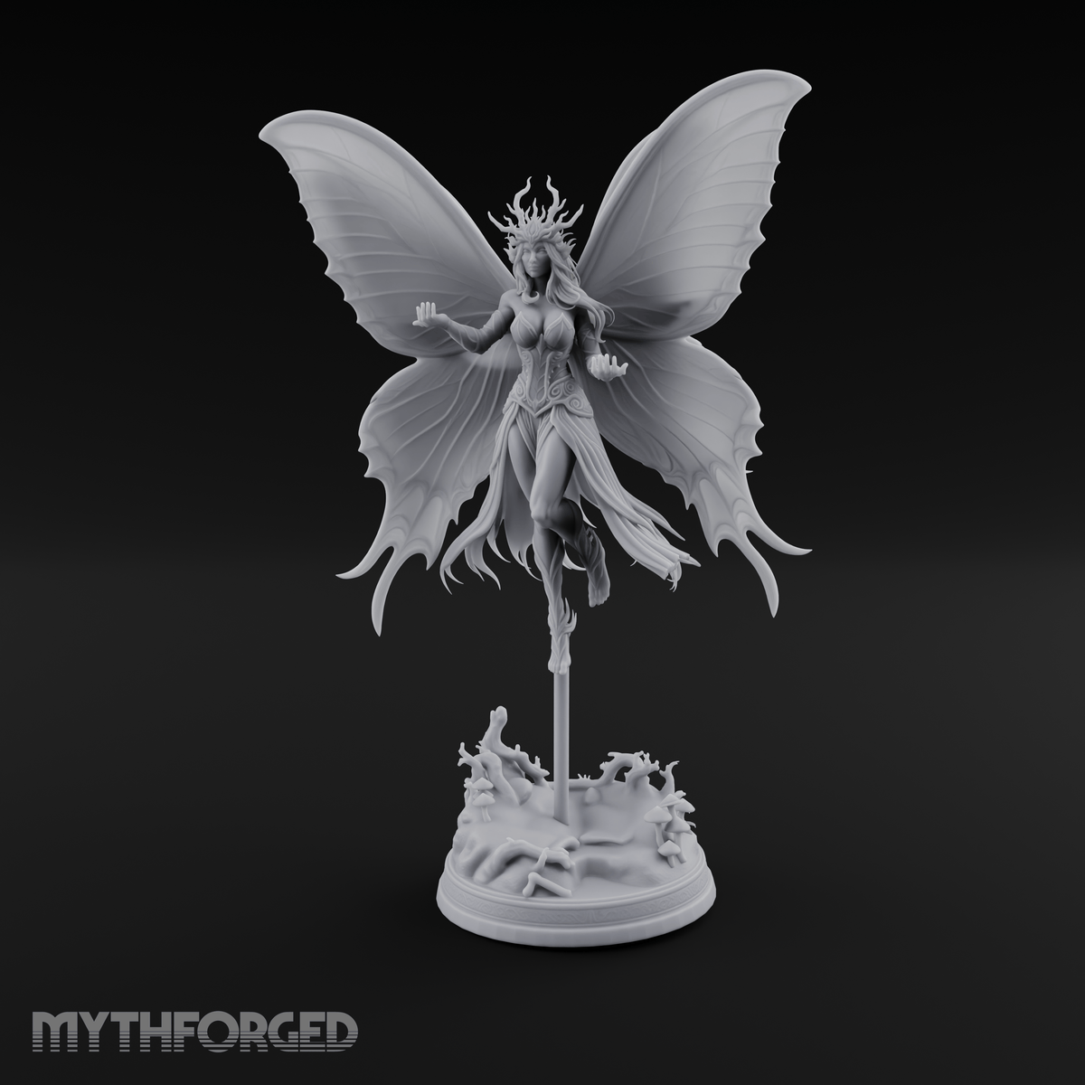 Wings Spread Ascending Pixie Miniature for Dungeons and Dragons, Pathfinder or other TTRPGs