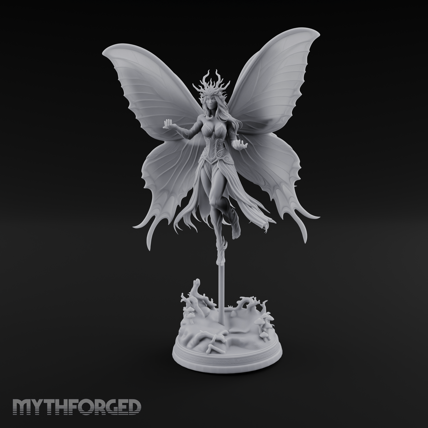 Wings Spread Ascending Pixie Miniature for Dungeons and Dragons, Pathfinder or other TTRPGs