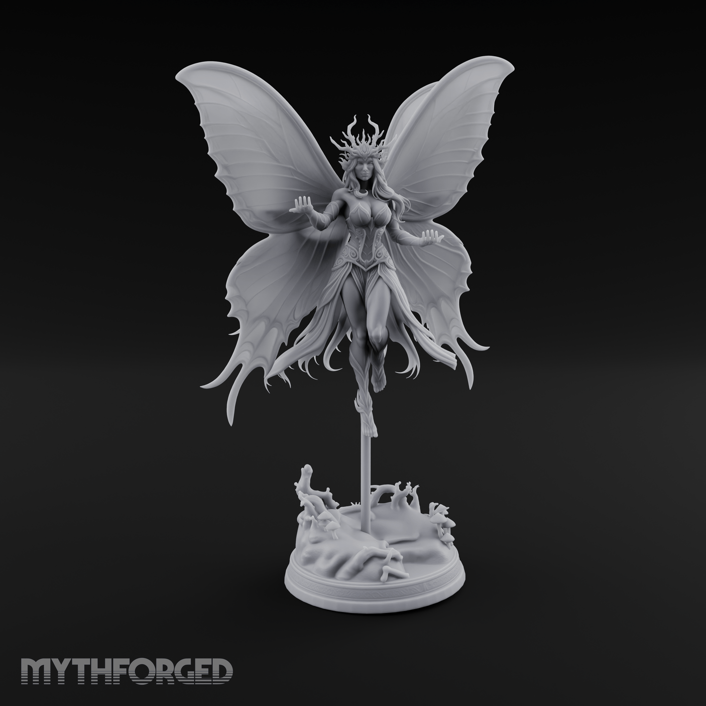 Wings Spread Ascending Pixie Miniature for Dungeons and Dragons, Pathfinder or other TTRPGs