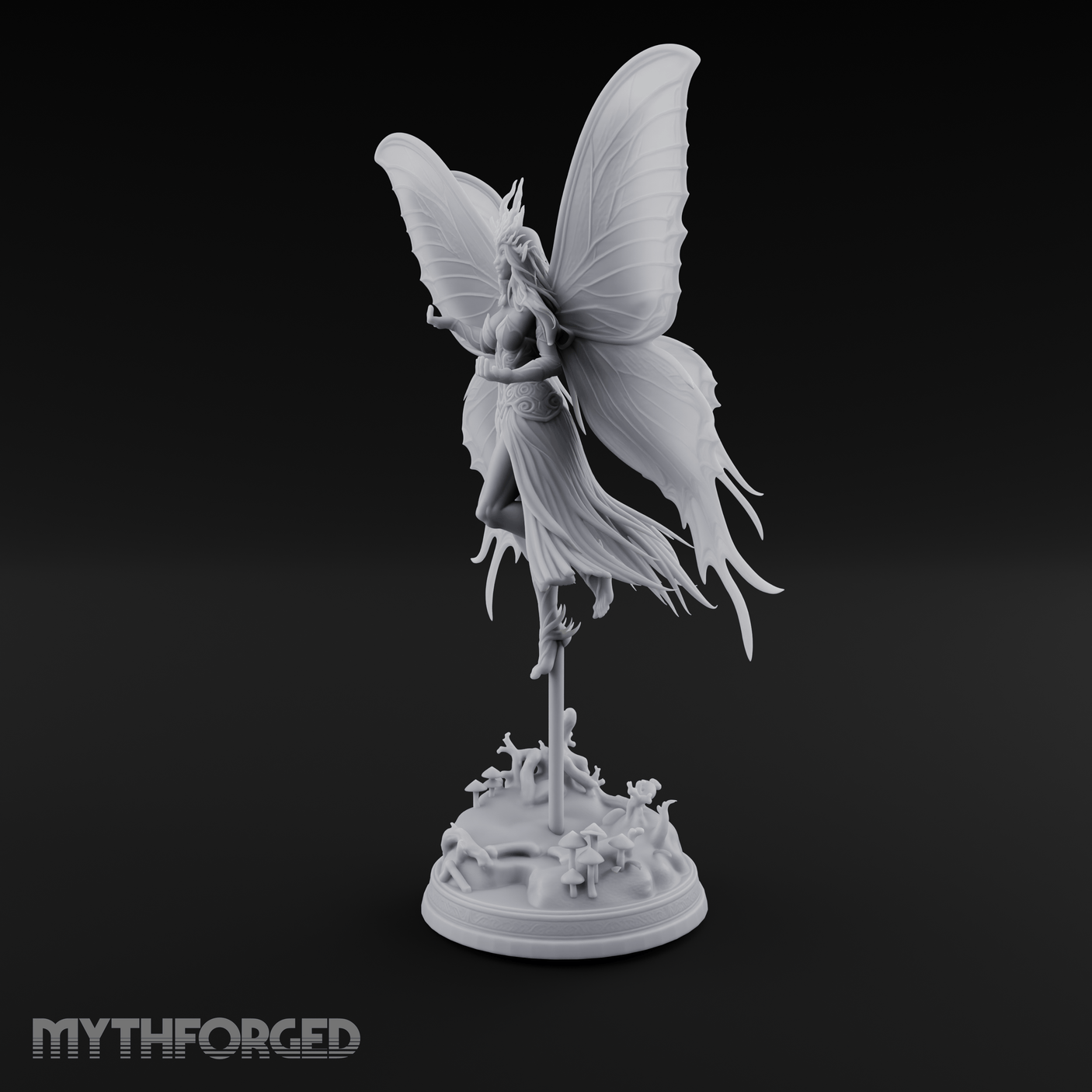 Wings Spread Ascending Pixie Miniature for Dungeons and Dragons, Pathfinder or other TTRPGs