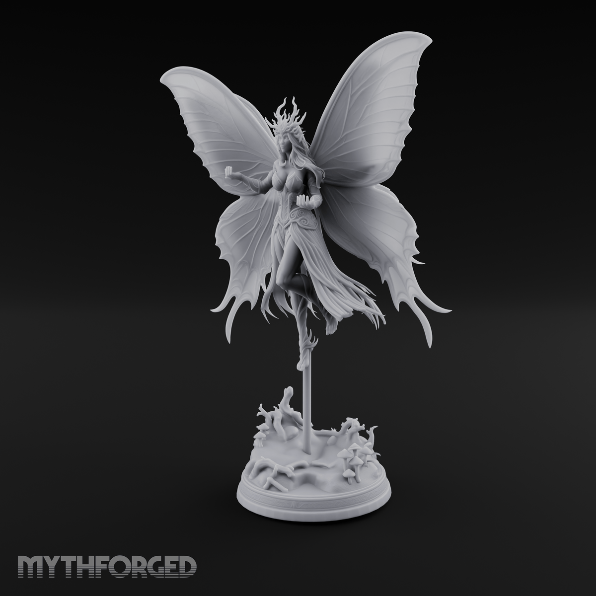Wings Spread Ascending Pixie Miniature for Dungeons and Dragons, Pathfinder or other TTRPGs