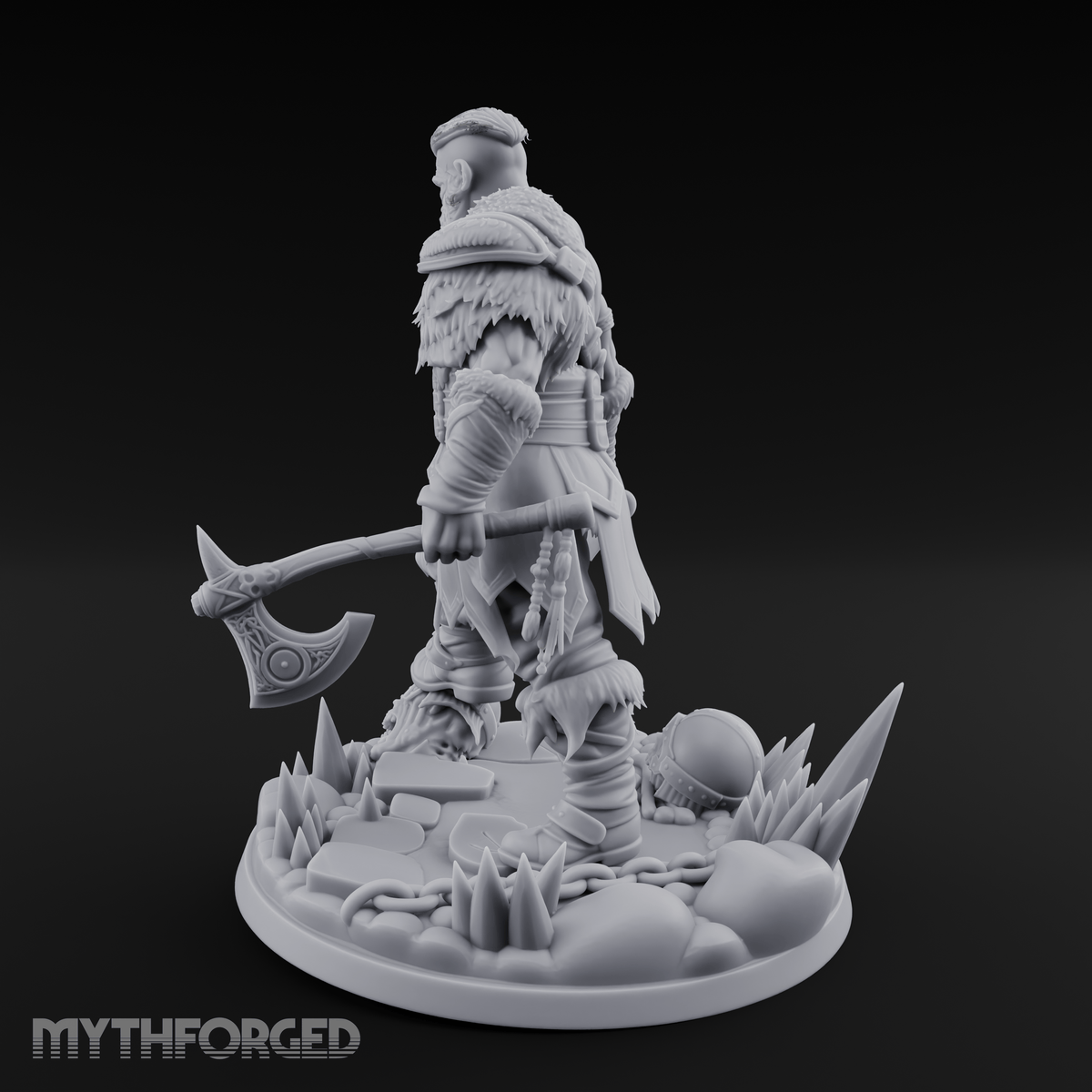 Twin Axes Ready Viking Miniature for Dungeons and Dragons, Pathfinder or other TTRPGs