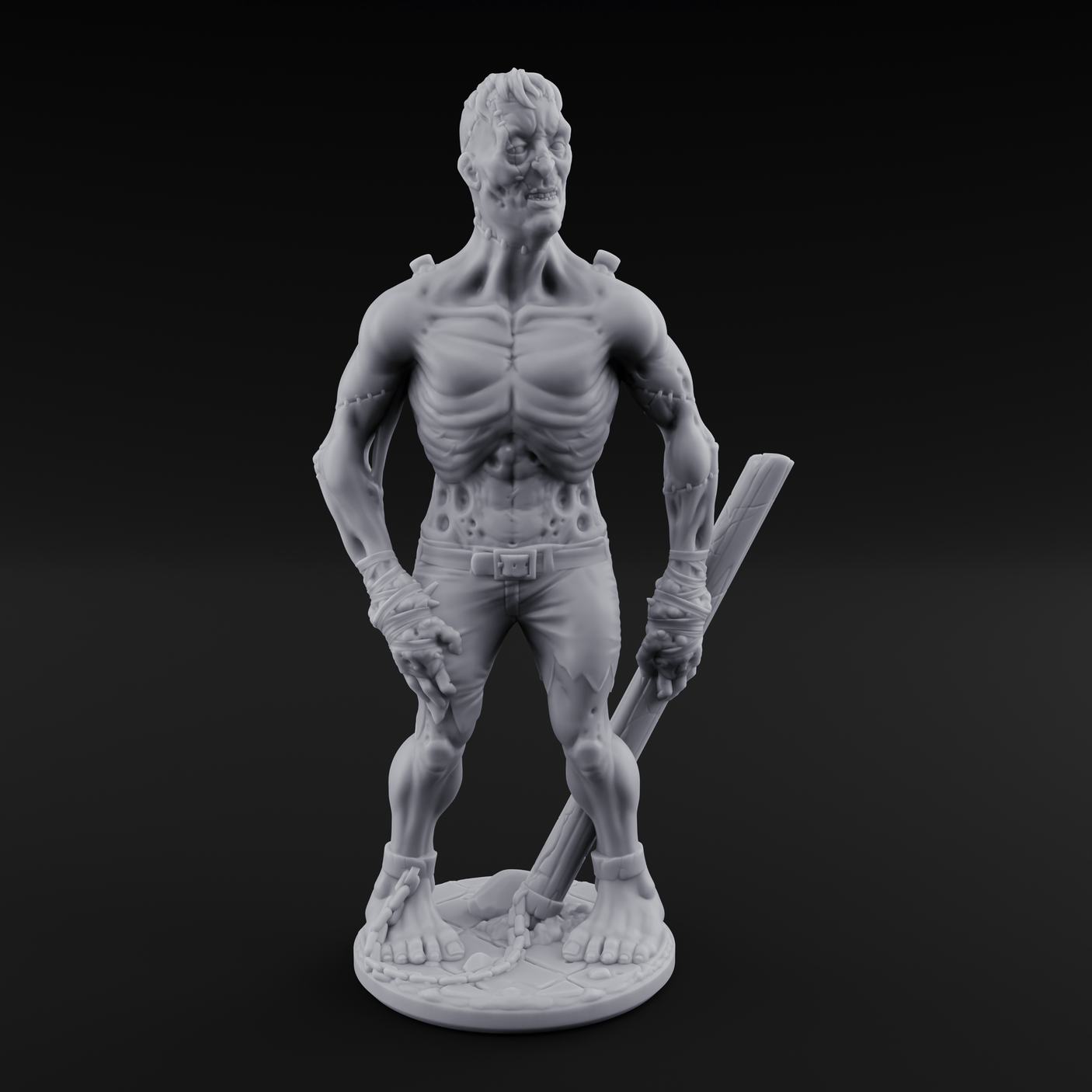 Stitched Together Zombie Brutes Miniature for Dungeons and Dragons, Pathfinder or other TTRPGs