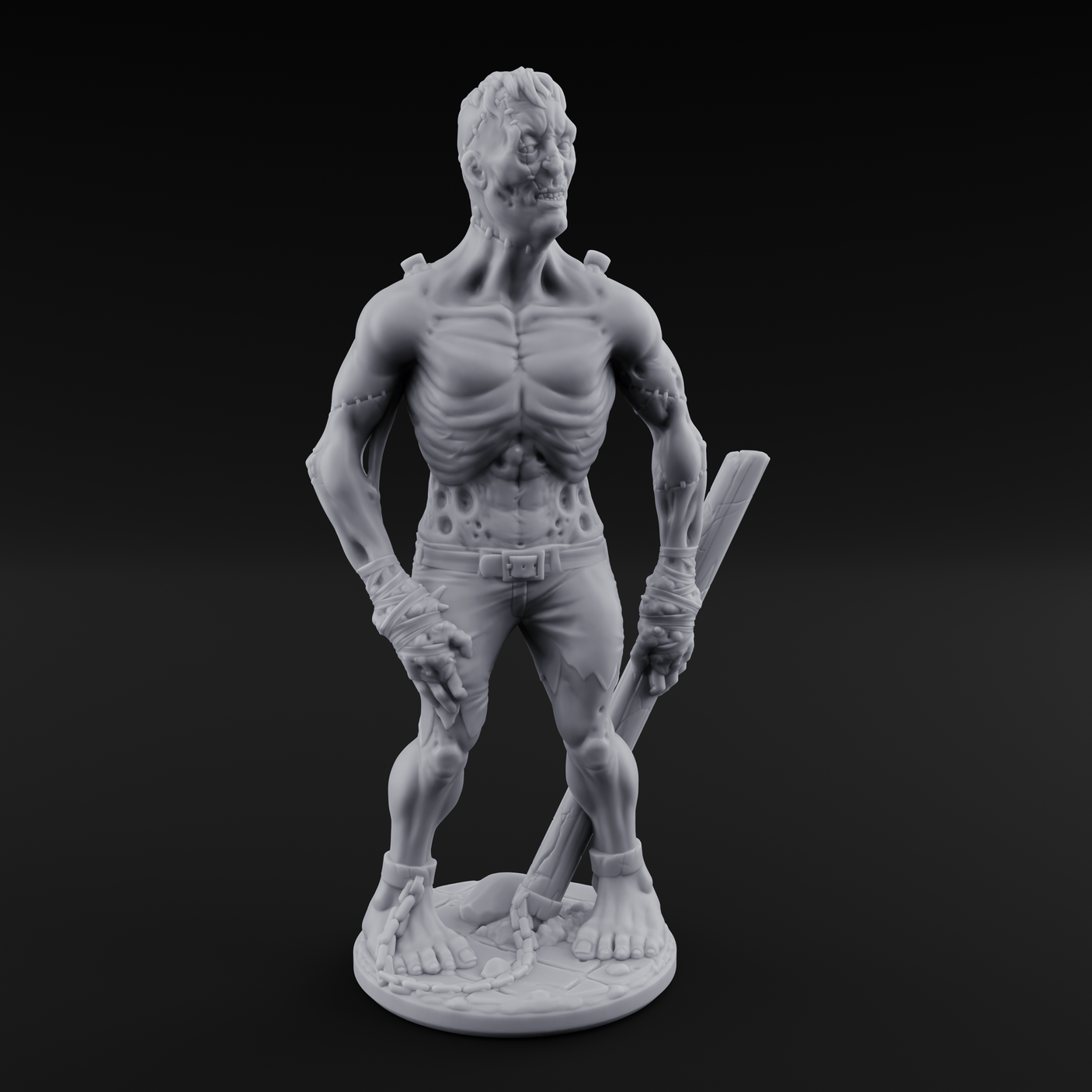 Stitched Together Zombie Brutes Miniature for Dungeons and Dragons, Pathfinder or other TTRPGs