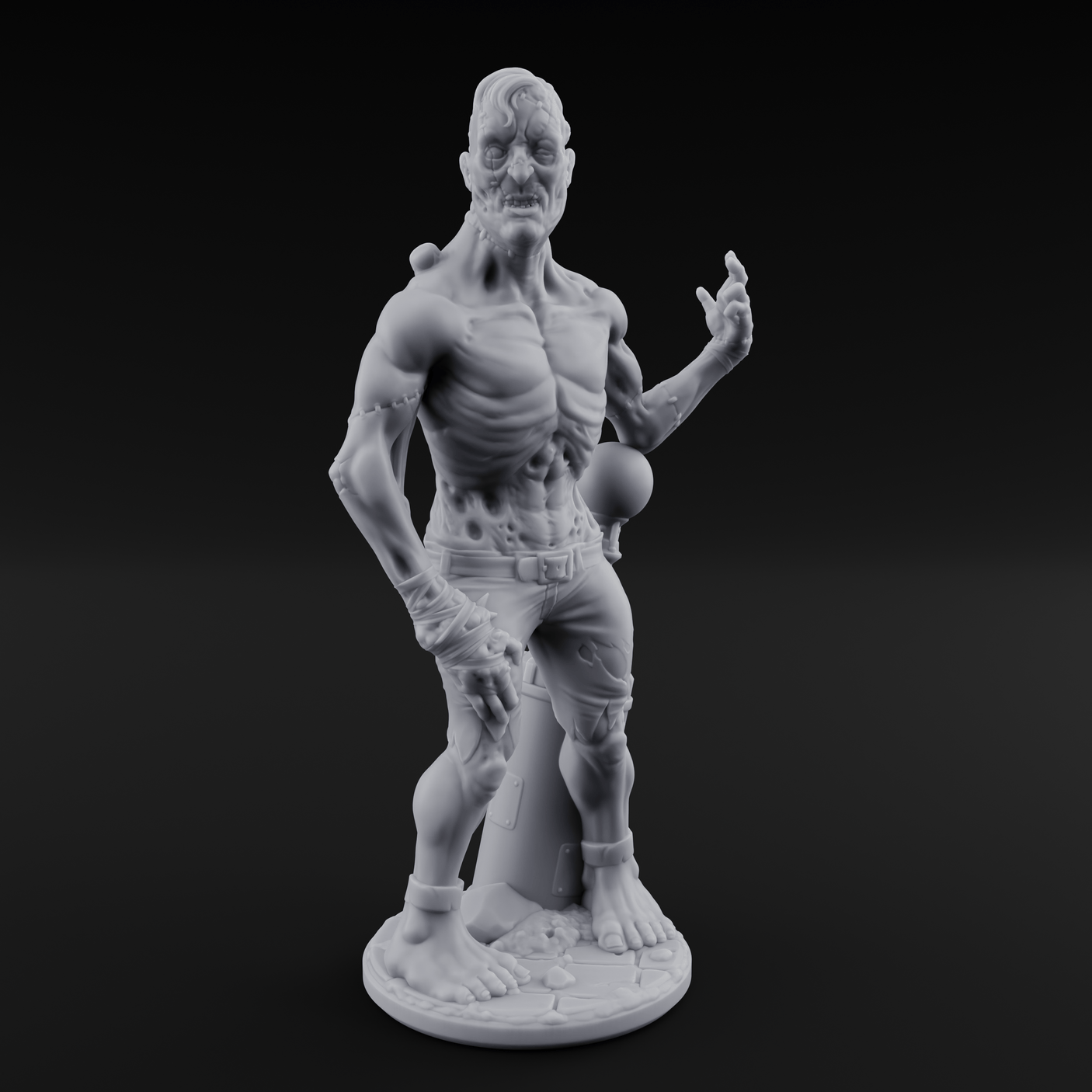 Stitched Together Zombie Brutes Miniature for Dungeons and Dragons, Pathfinder or other TTRPGs