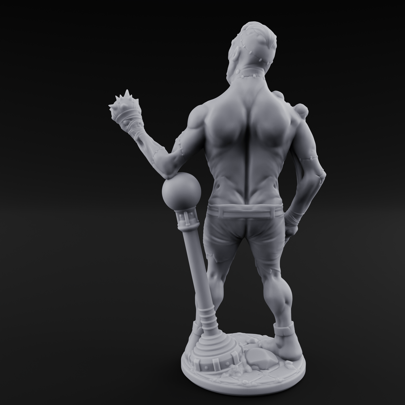 Stitched Together Zombie Brute C Miniature for Dungeons and Dragons, Pathfinder or other TTRPGs