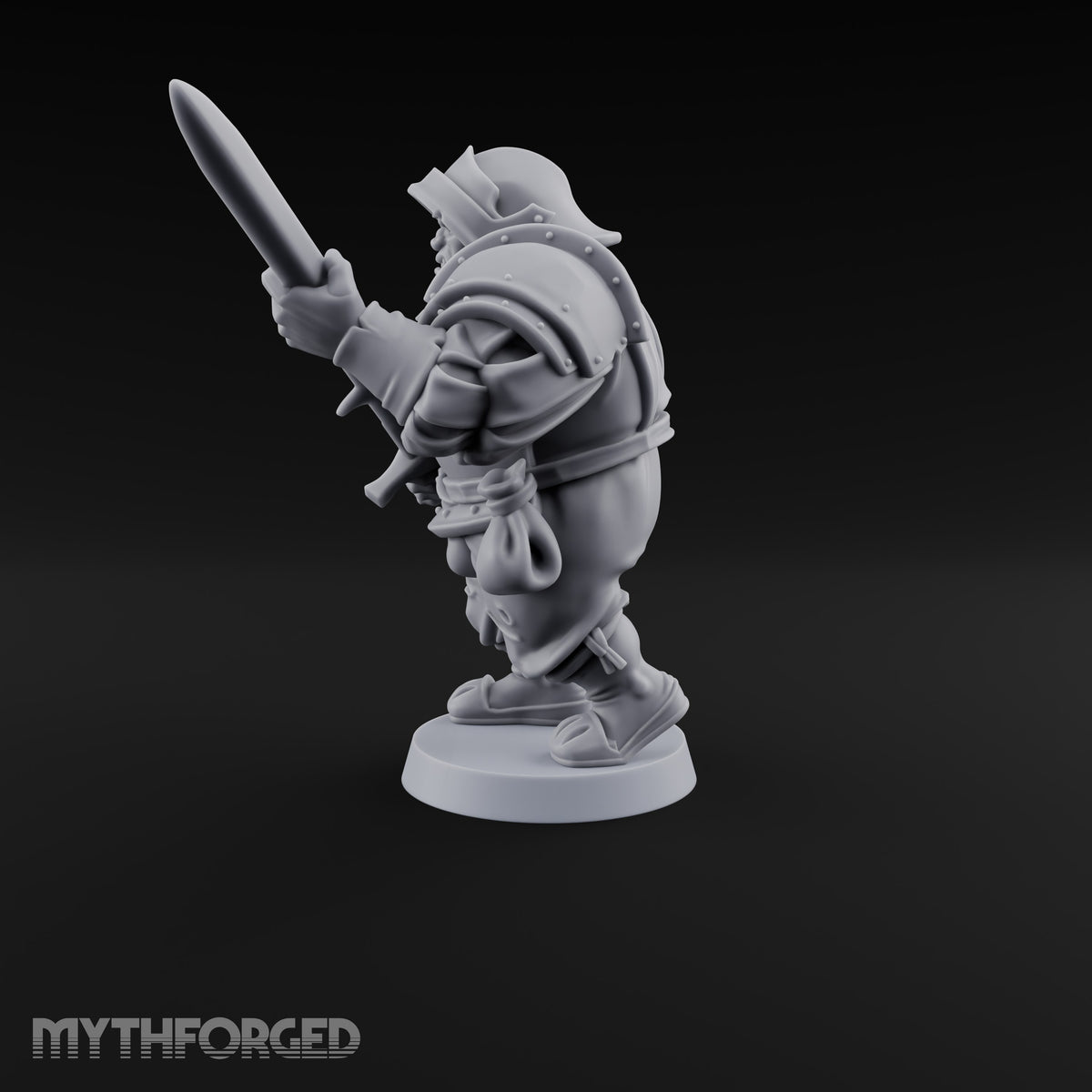 Shouldering Steel Ogre Zweihander Miniature for Dungeons and Dragons, Pathfinder or other TTRPGs