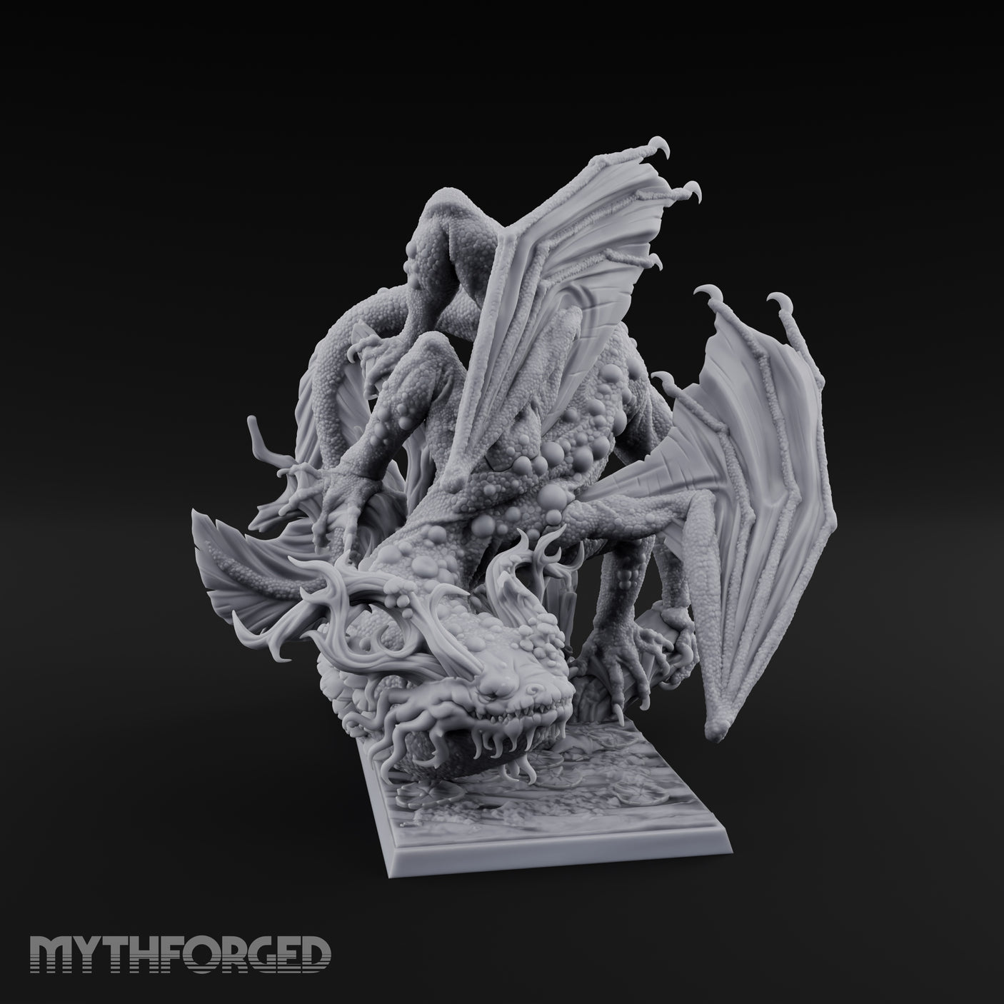 Boil Ridden Plague Dragon Miniature for Dungeons and Dragons, Pathfinder or other TTRPGs