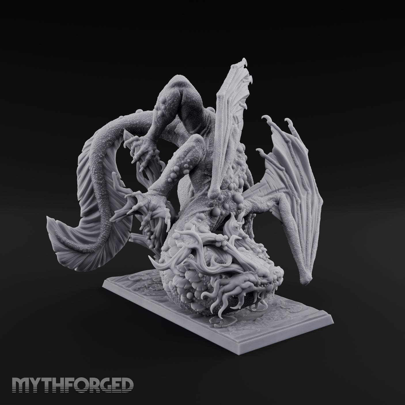 Boil Ridden Plague Dragon Miniature for Dungeons and Dragons, Pathfinder or other TTRPGs