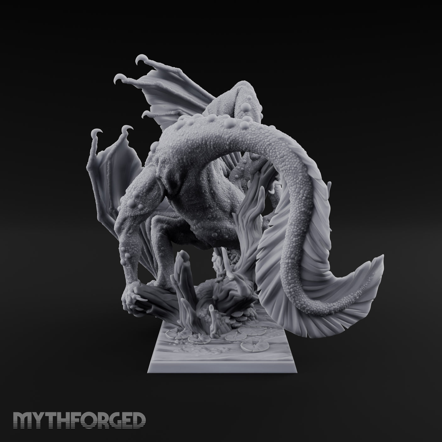 Boil Ridden Plague Dragon Miniature for Dungeons and Dragons, Pathfinder or other TTRPGs