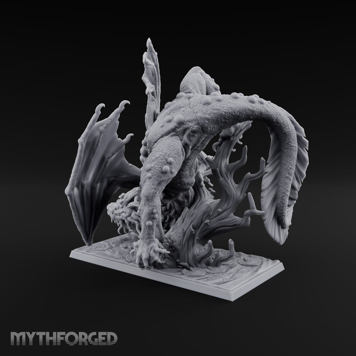 Boil Ridden Plague Dragon Miniature for Dungeons and Dragons, Pathfinder or other TTRPGs