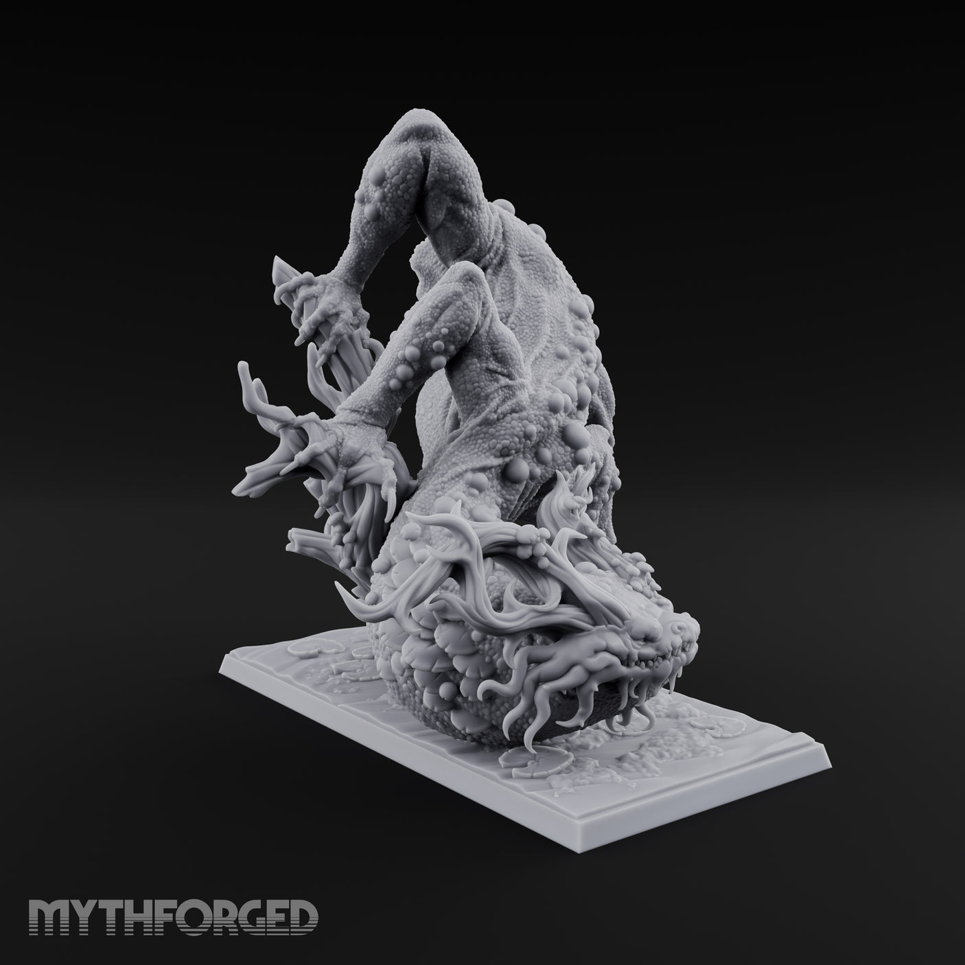 Boil Ridden Plague Dragon Miniature for Dungeons and Dragons, Pathfinder or other TTRPGs