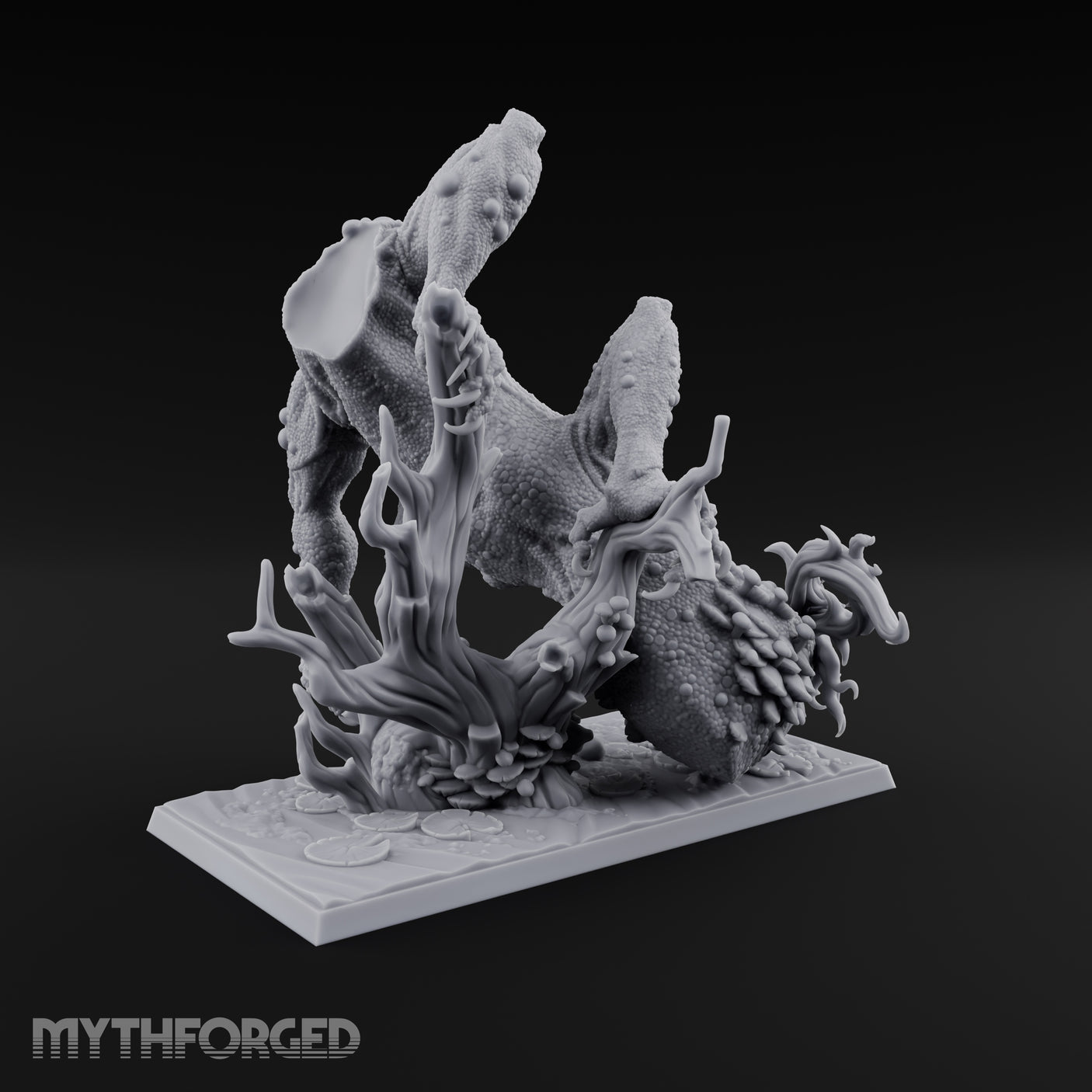 Boil Ridden Plague Dragon Miniature for Dungeons and Dragons, Pathfinder or other TTRPGs