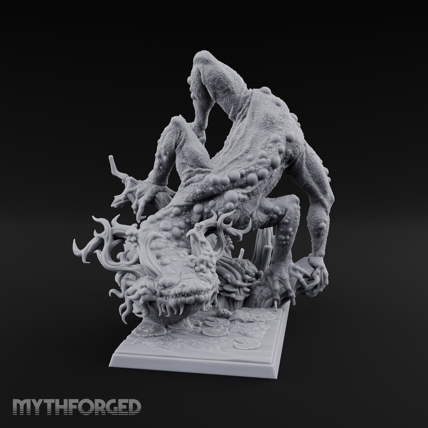 Boil Ridden Plague Dragon Miniature for Dungeons and Dragons, Pathfinder or other TTRPGs