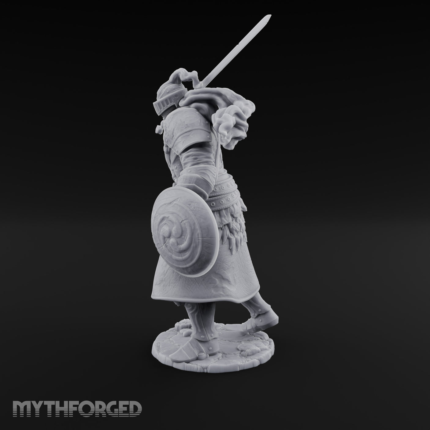 Sword Aloft Cloak Streaming Human Knight Miniature for Dungeons and Dragons, Pathfinder or other TTRPGs