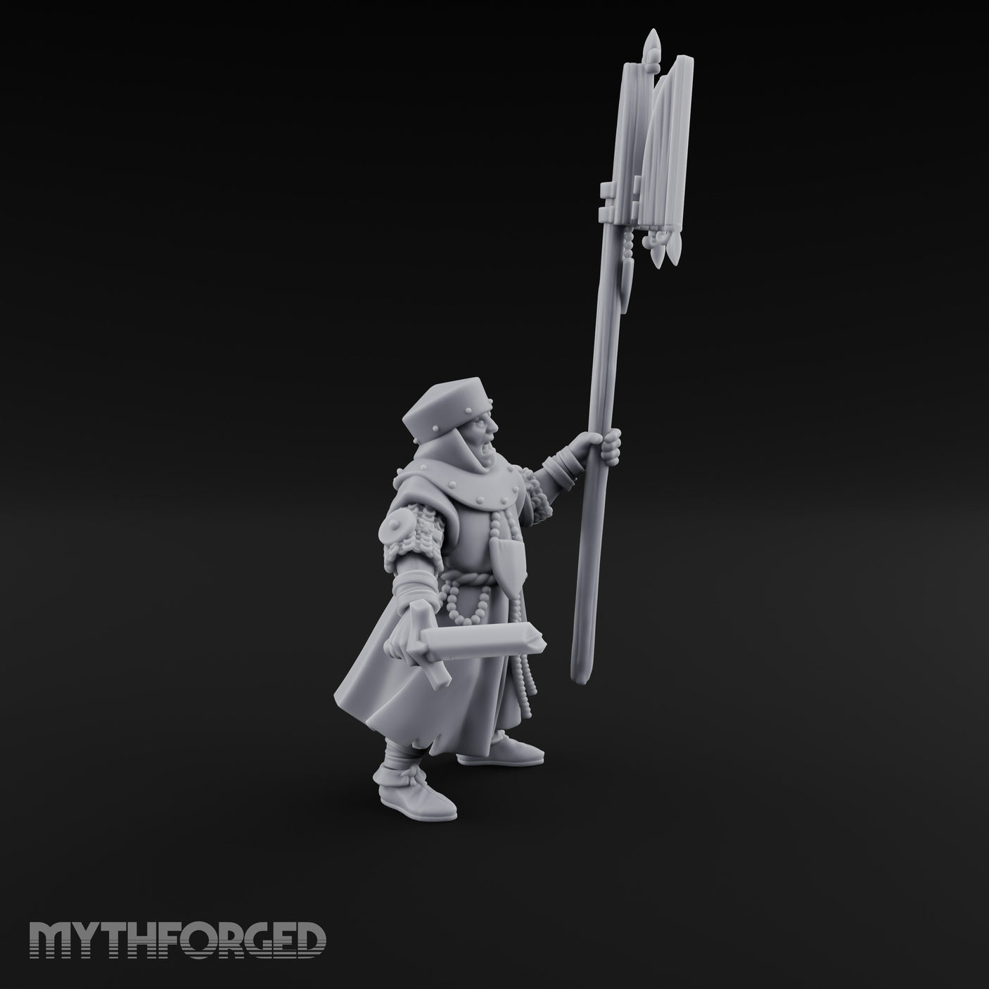 Sword And Relic Bearing Human Cleric Miniature for Dungeons and Dragons, Pathfinder or other TTRPGs