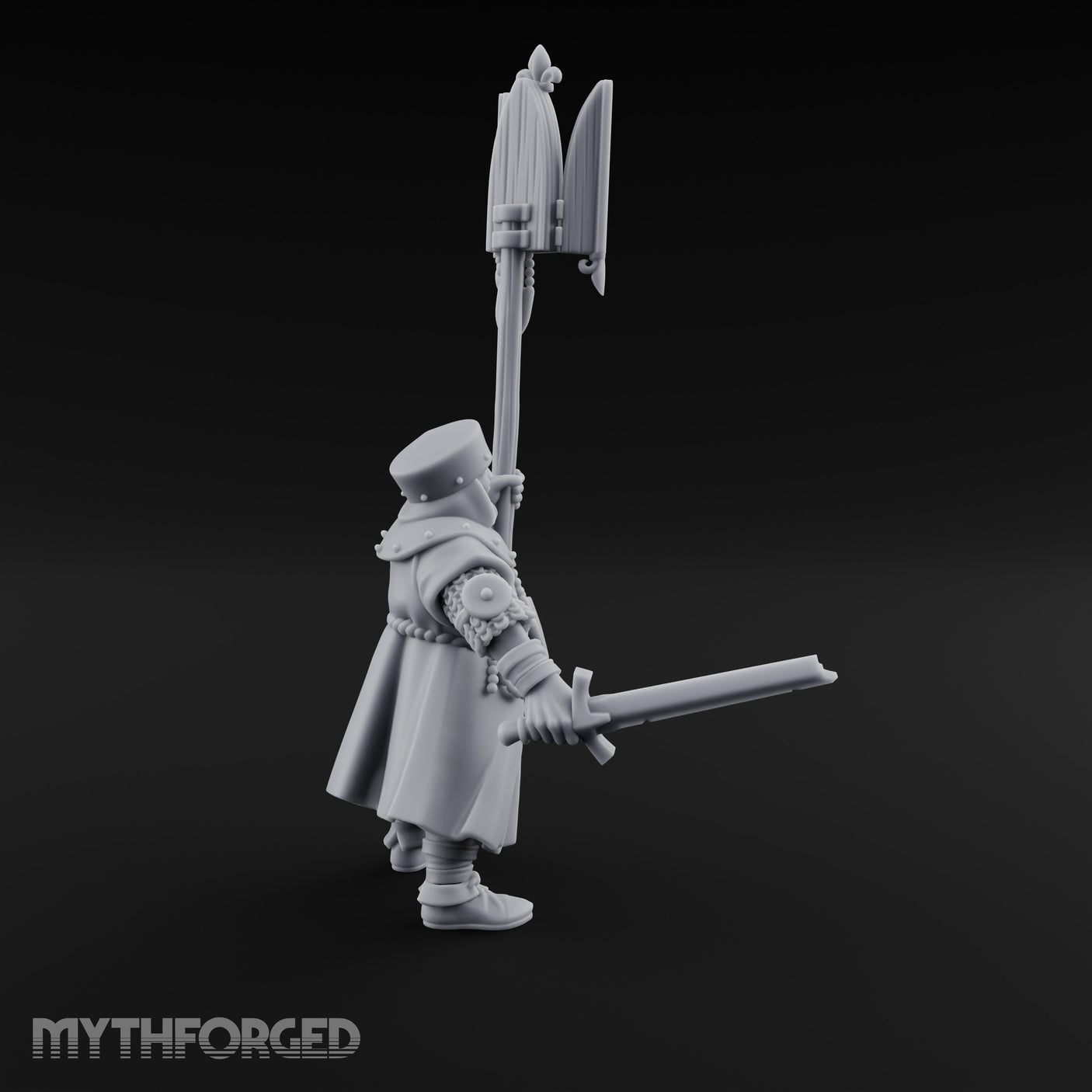 Sword And Relic Bearing Human Cleric Miniature for Dungeons and Dragons, Pathfinder or other TTRPGs